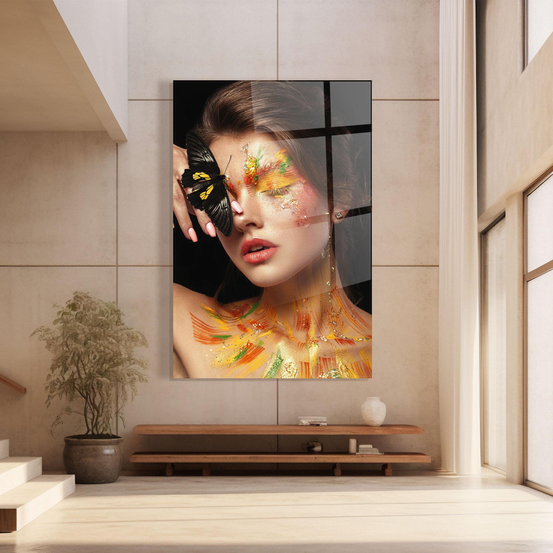 Obraz na Szkle Butterflu Makeup mockup 8