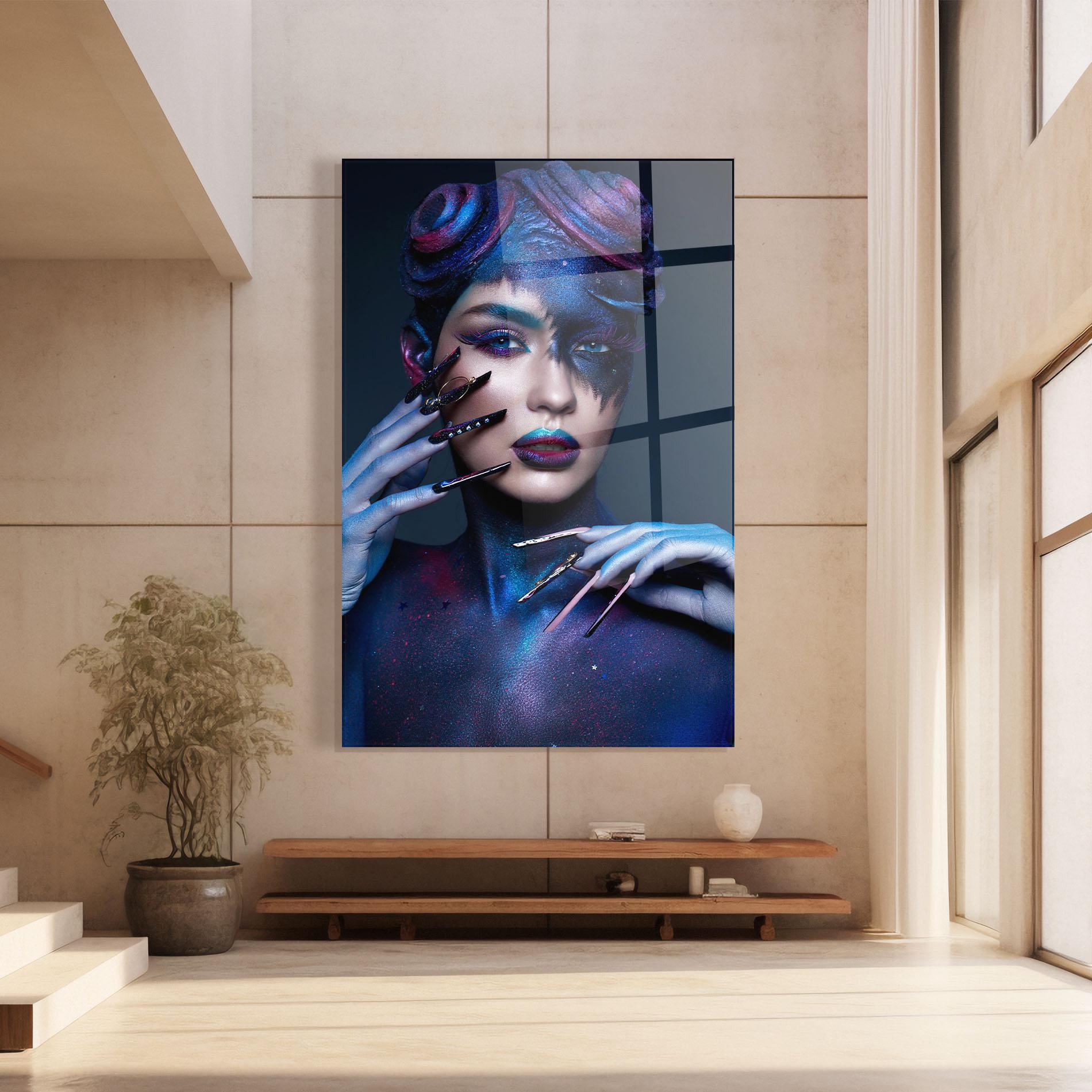 Obraz na Szkle Galaxy Hair Girl mockup 8