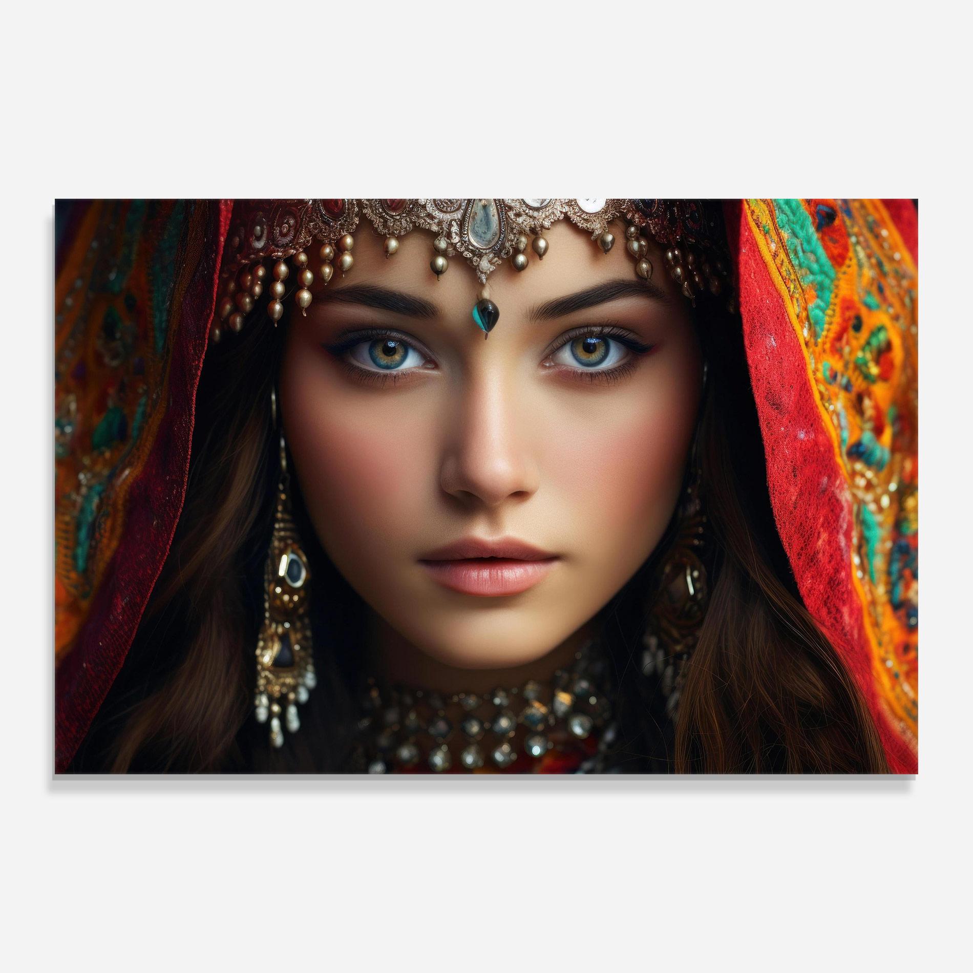 Obraz na Szkle Blue Green Culture Eye mockup 0