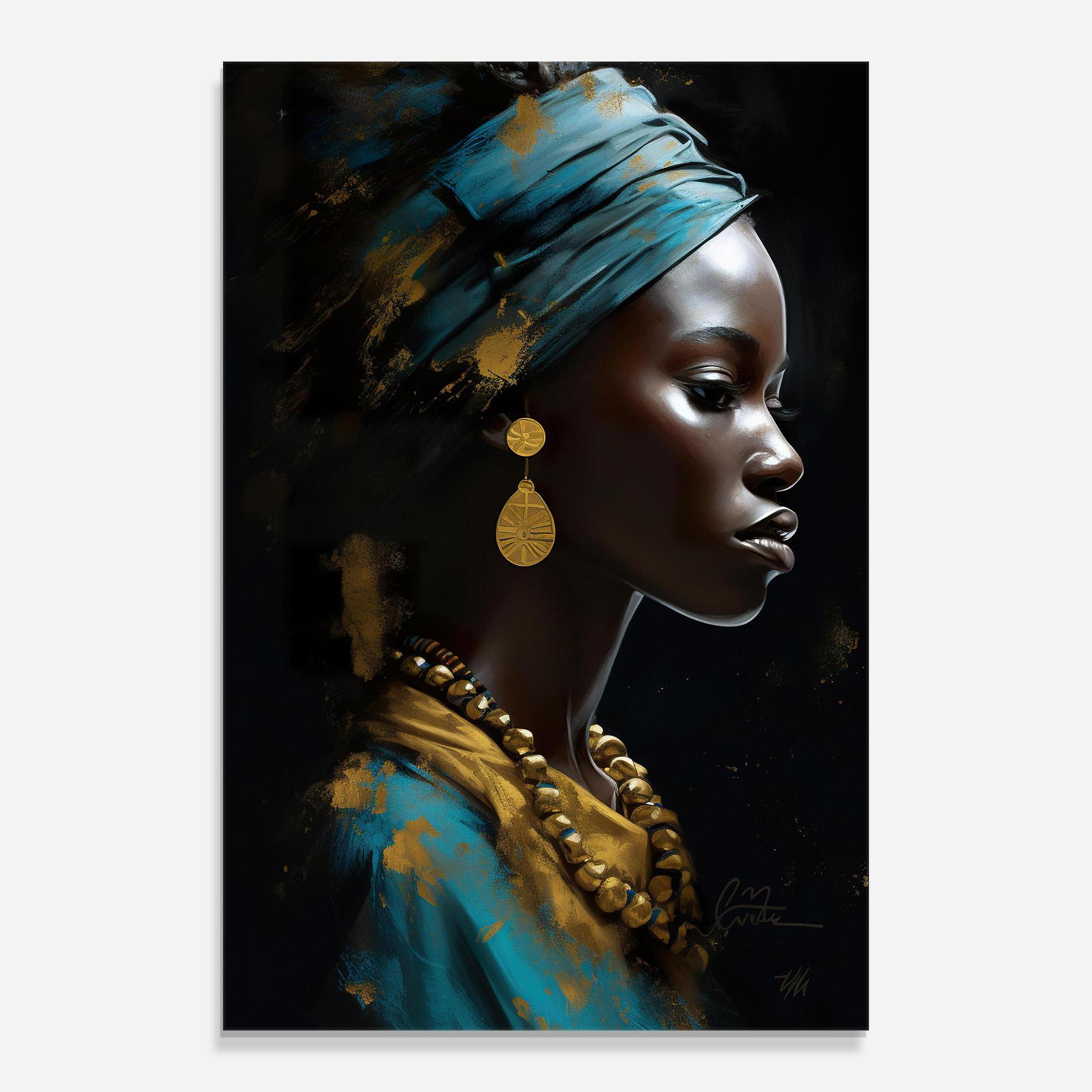 Obraz na Szkle Blue Turban mockup 0