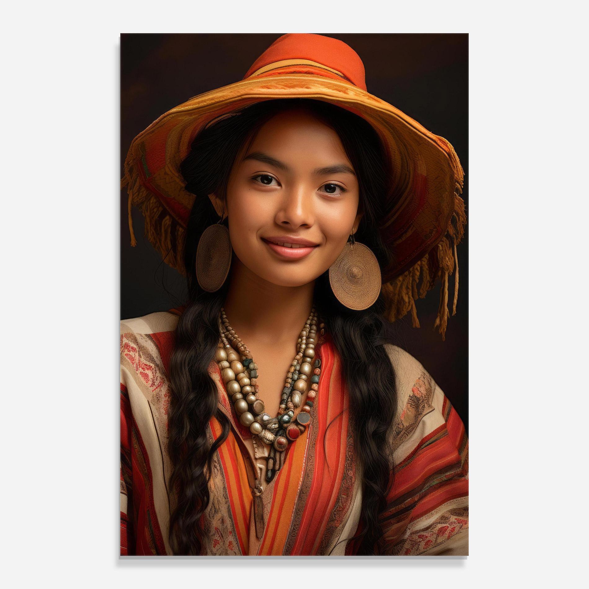 Obraz na Szkle Colorful Earrings And Hat mockup 0