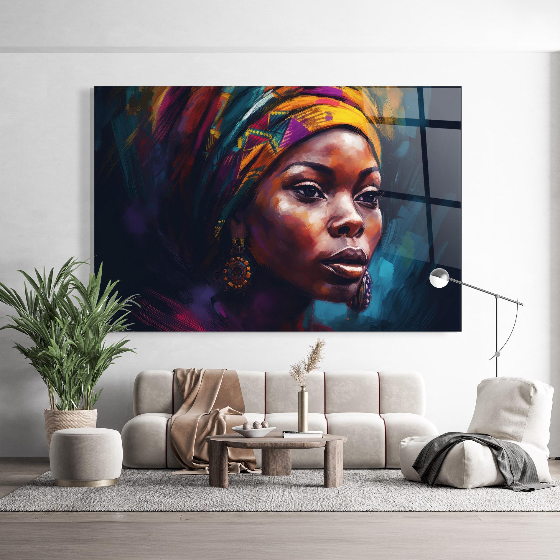 Obraz na Szkle Black Traditional Woman mockup 9