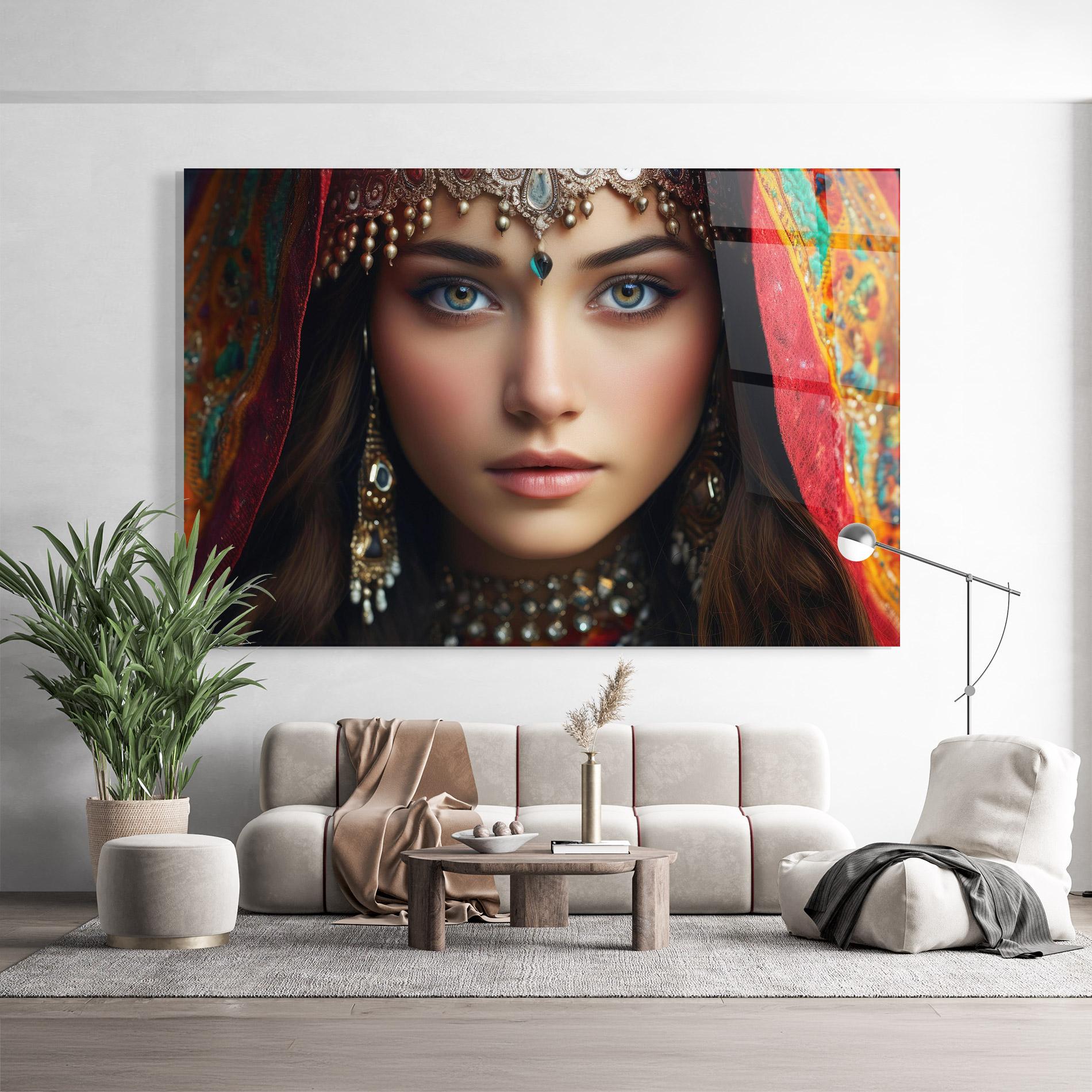 Obraz na Szkle Blue Green Culture Eye mockup 9