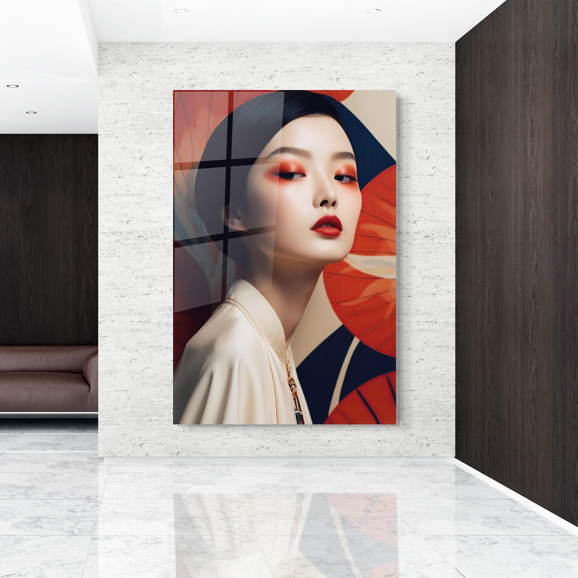 Obraz na Szkle Asiatic Red Lips mockup 9