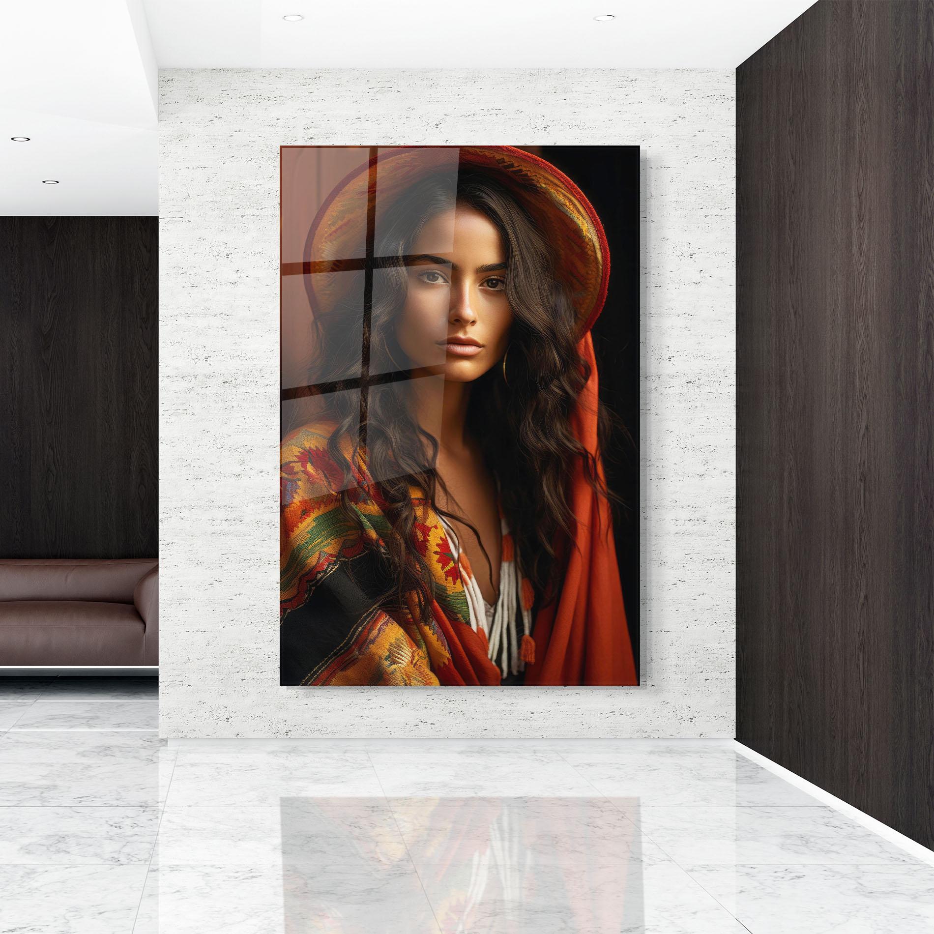 Obraz na Szkle Colorful Hat And Scarf mockup 9