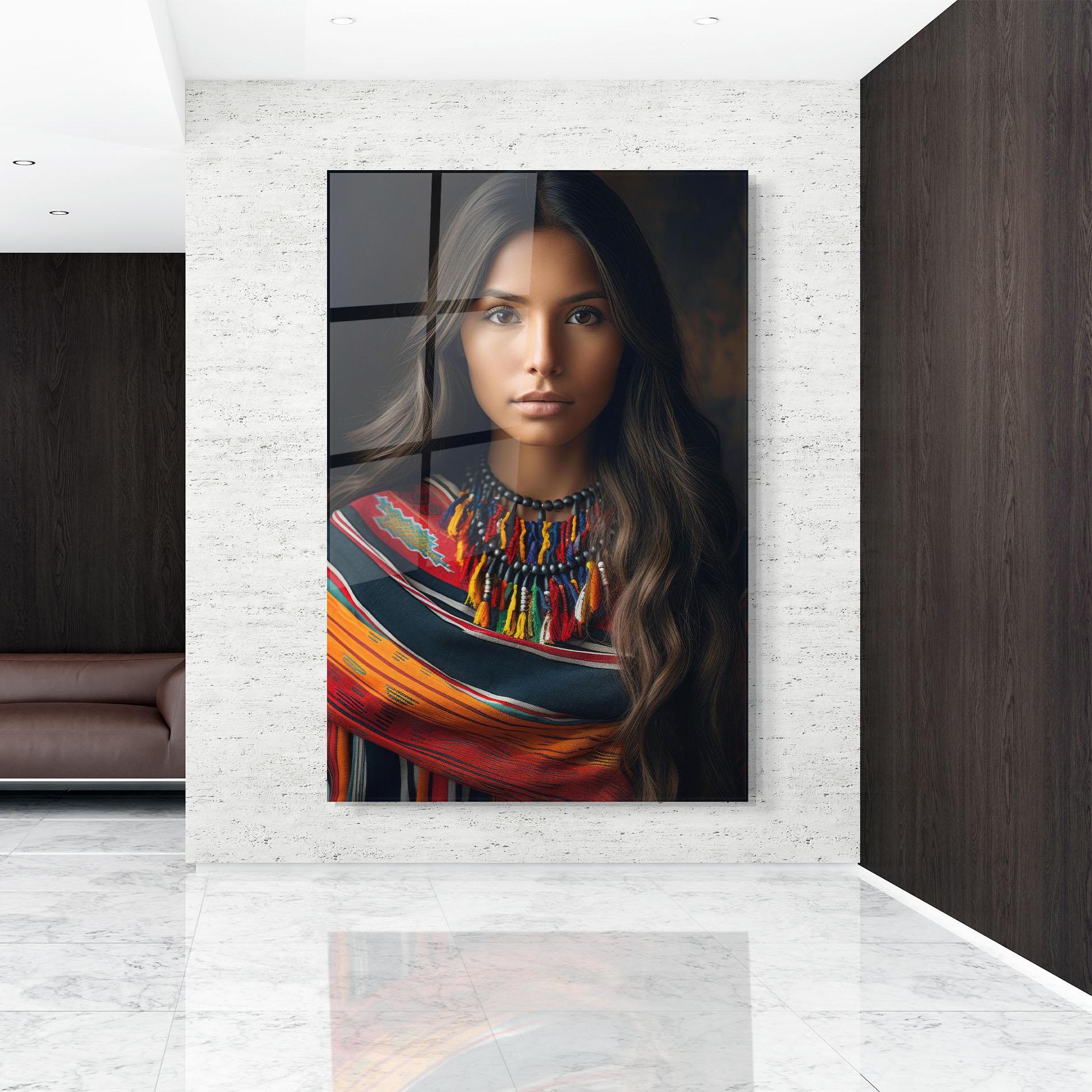 Obraz na Szkle Colorful Scarf mockup 9