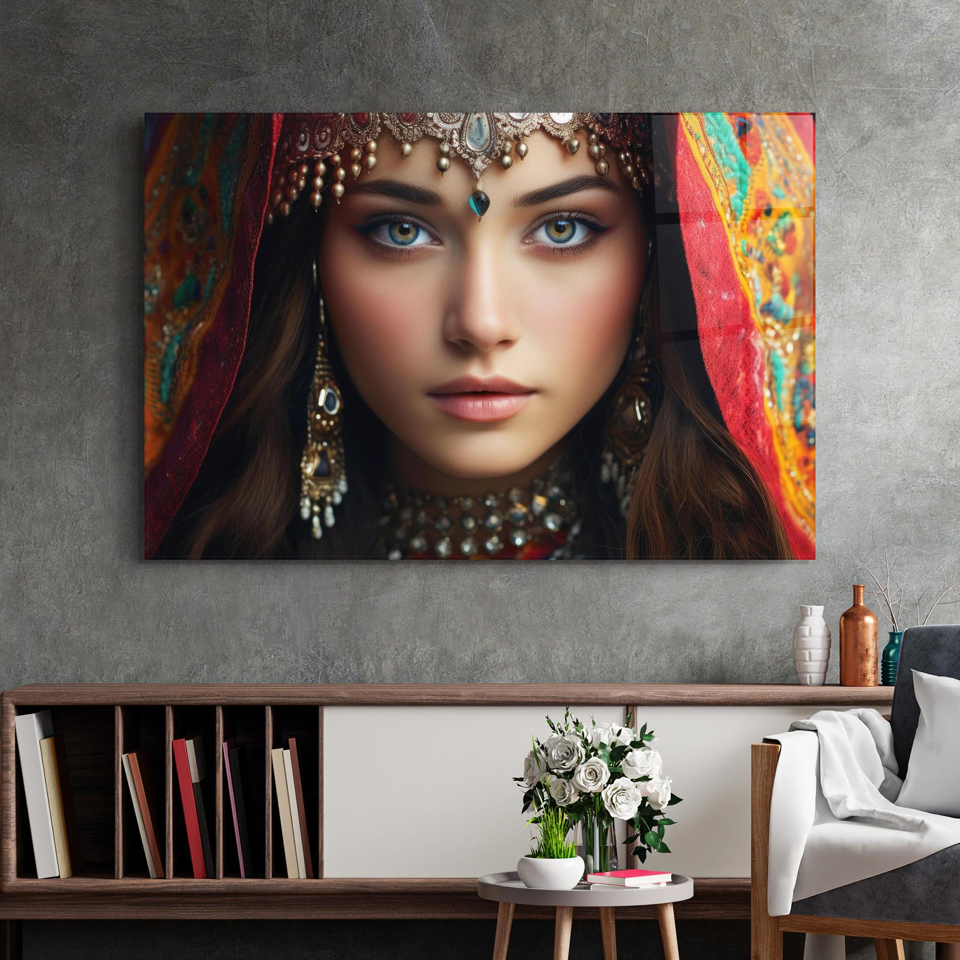 Obraz na Szkle Blue Green Culture Eye mockup 2