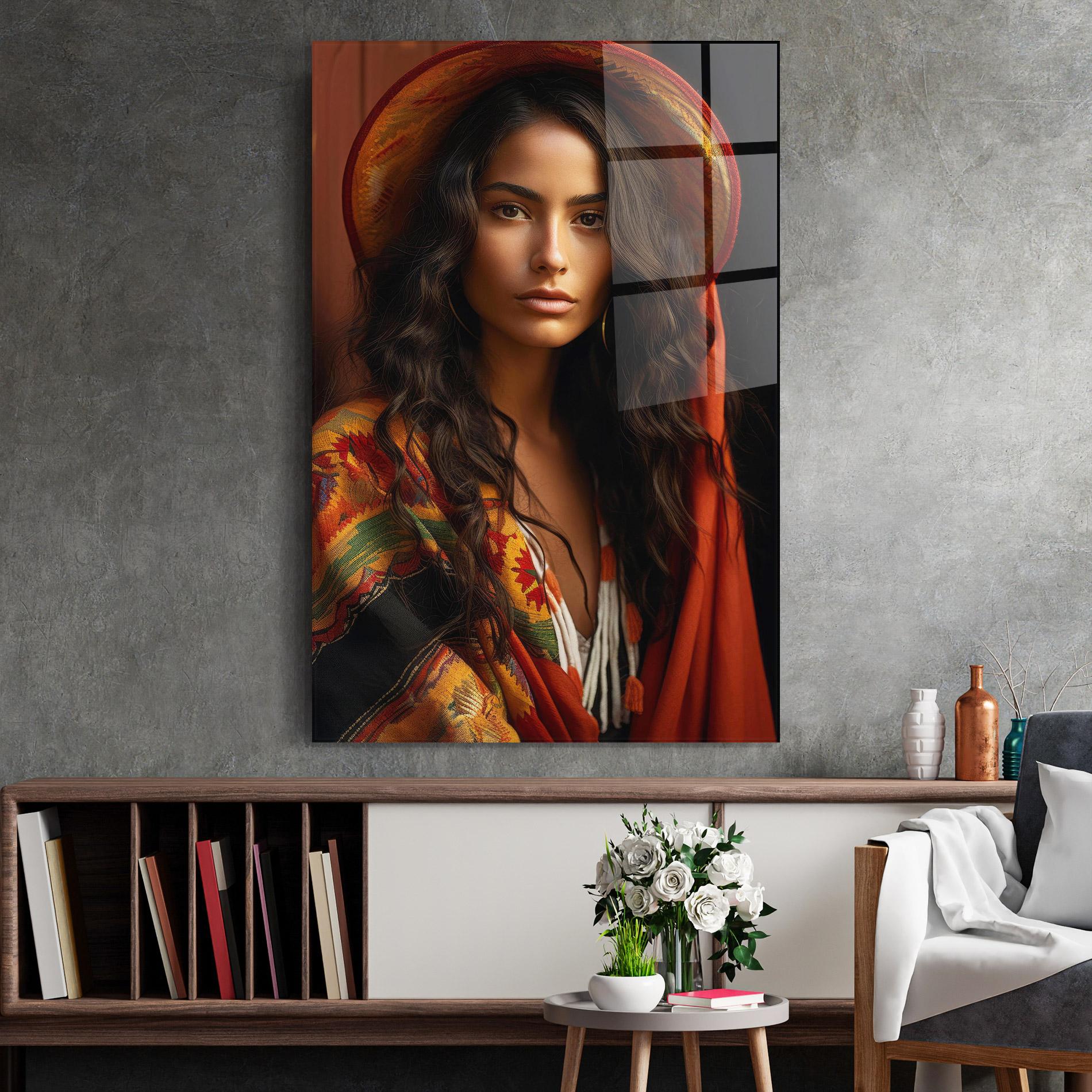 Obraz na Szkle Colorful Hat And Scarf mockup 2