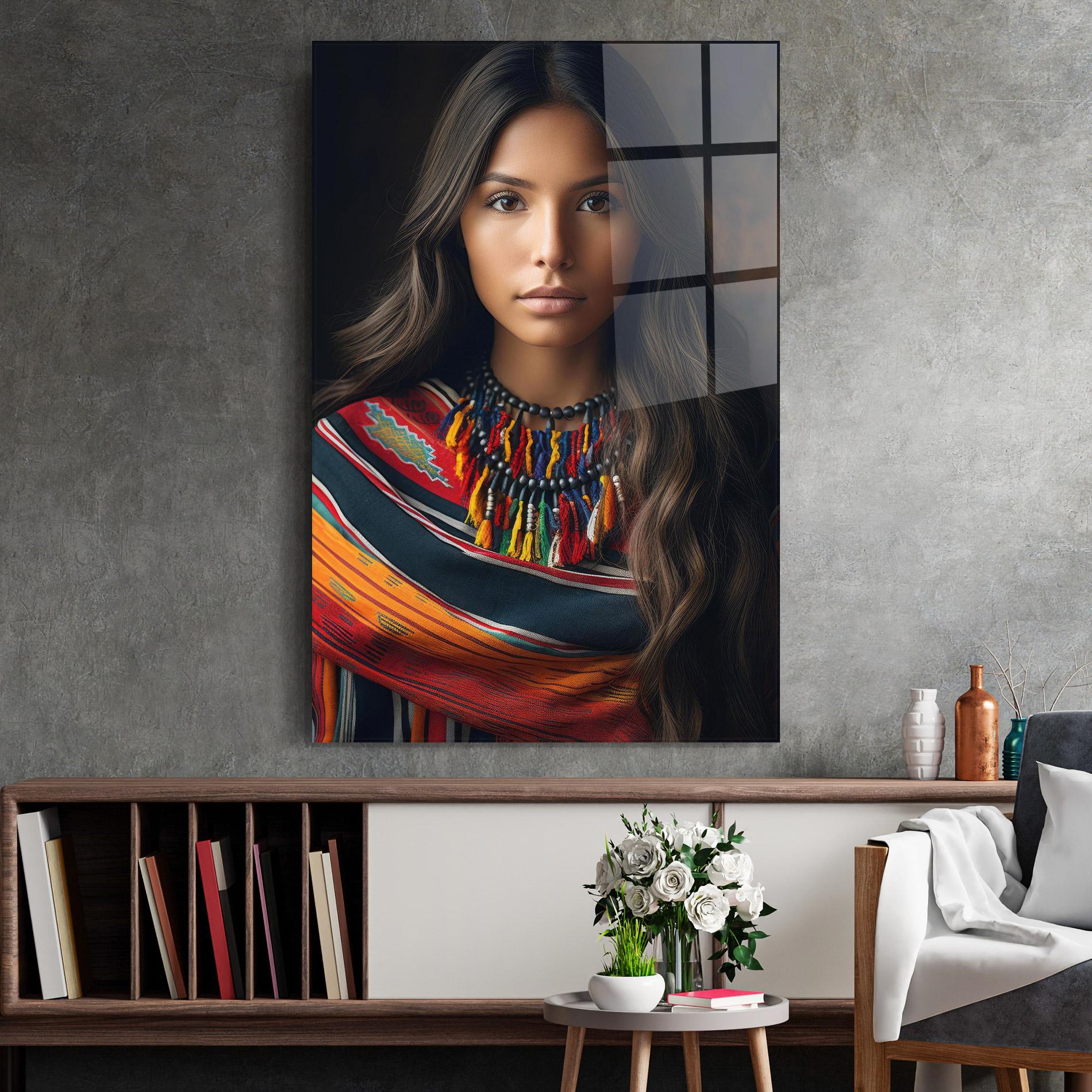 Obraz na Szkle Colorful Scarf mockup 2