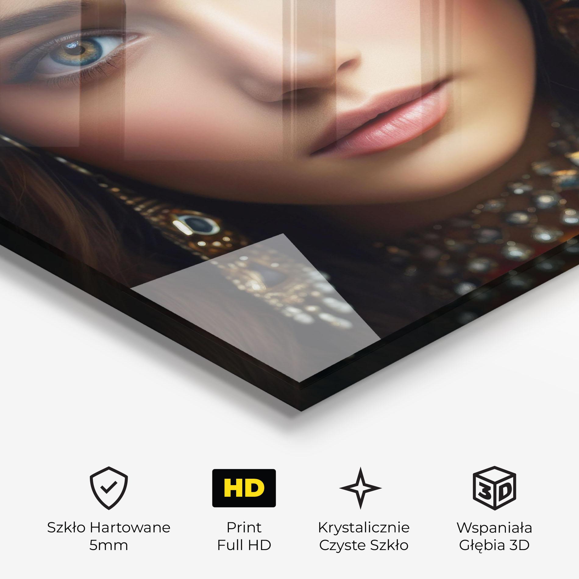 Obraz na Szkle Blue Green Culture Eye mockup 3