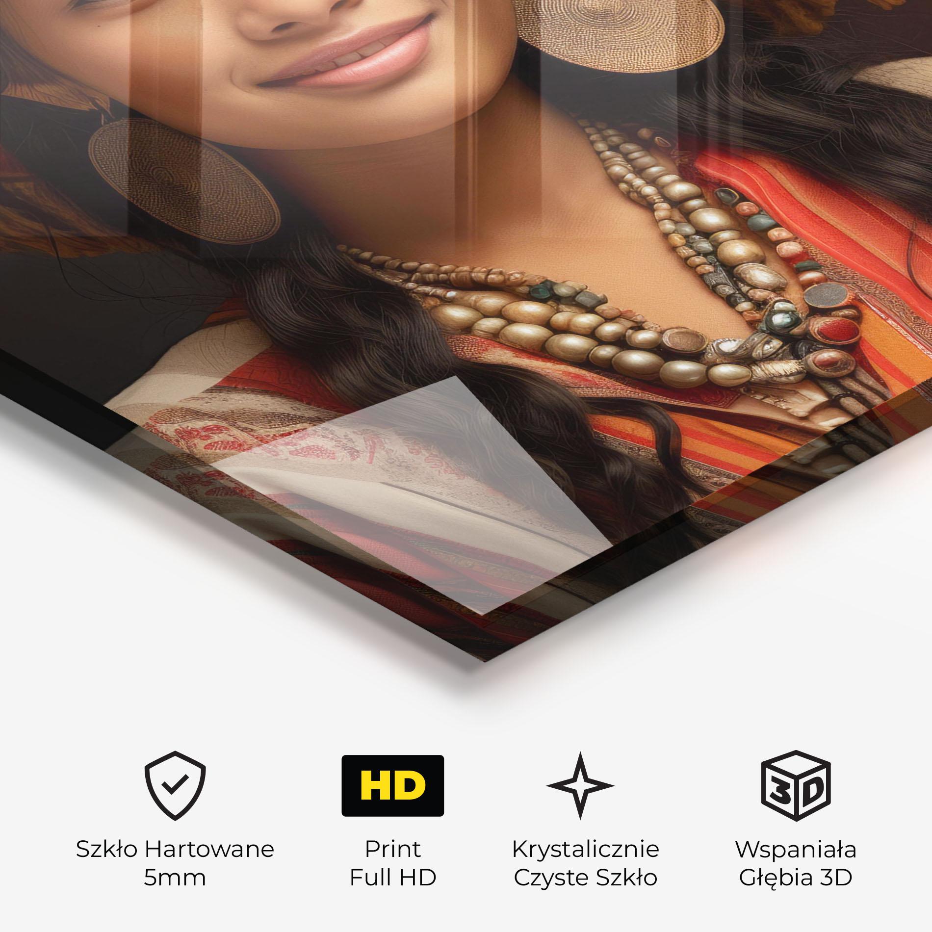 Obraz na Szkle Colorful Earrings And Hat mockup 3