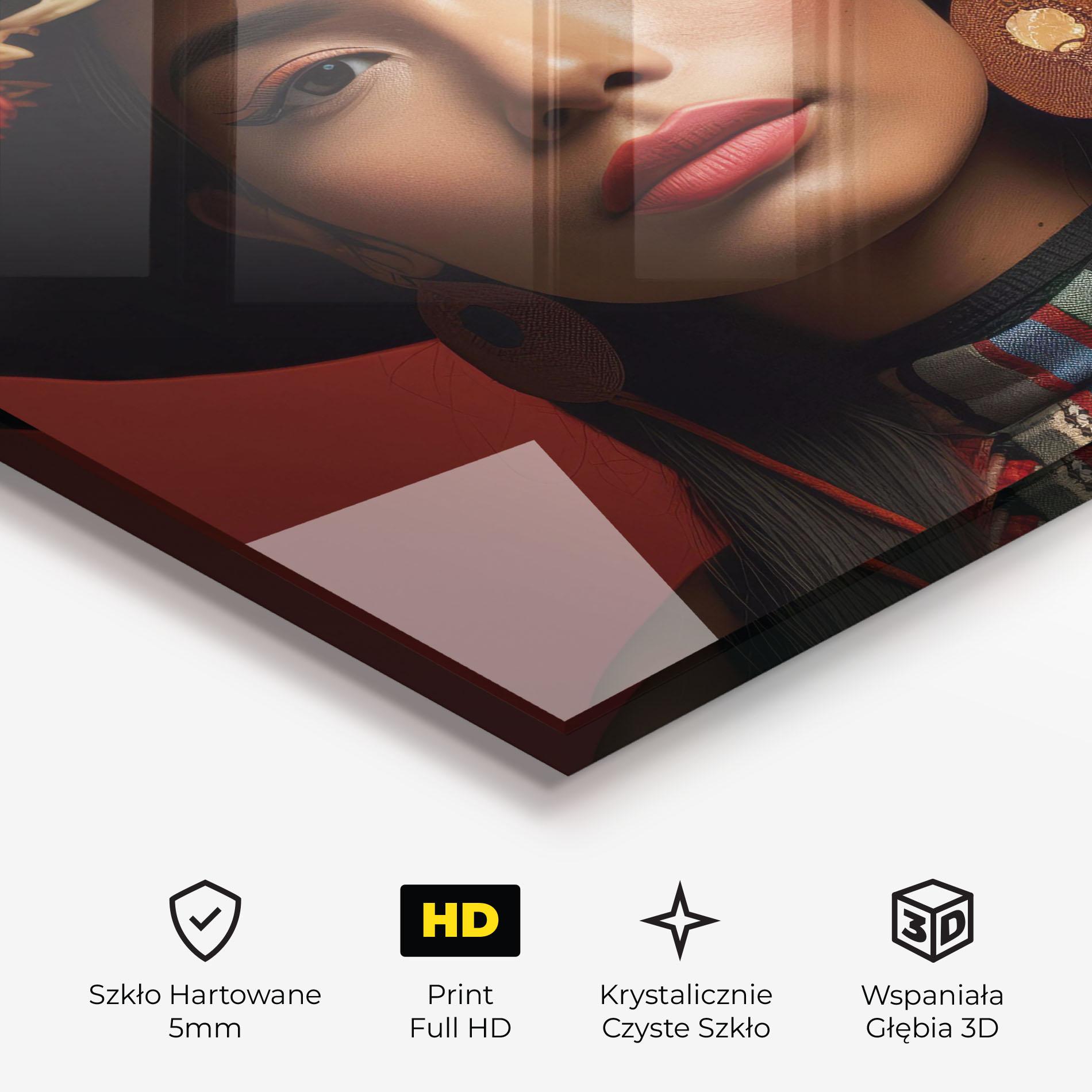 Obraz na Szkle Colorful Flowers Hat mockup 3