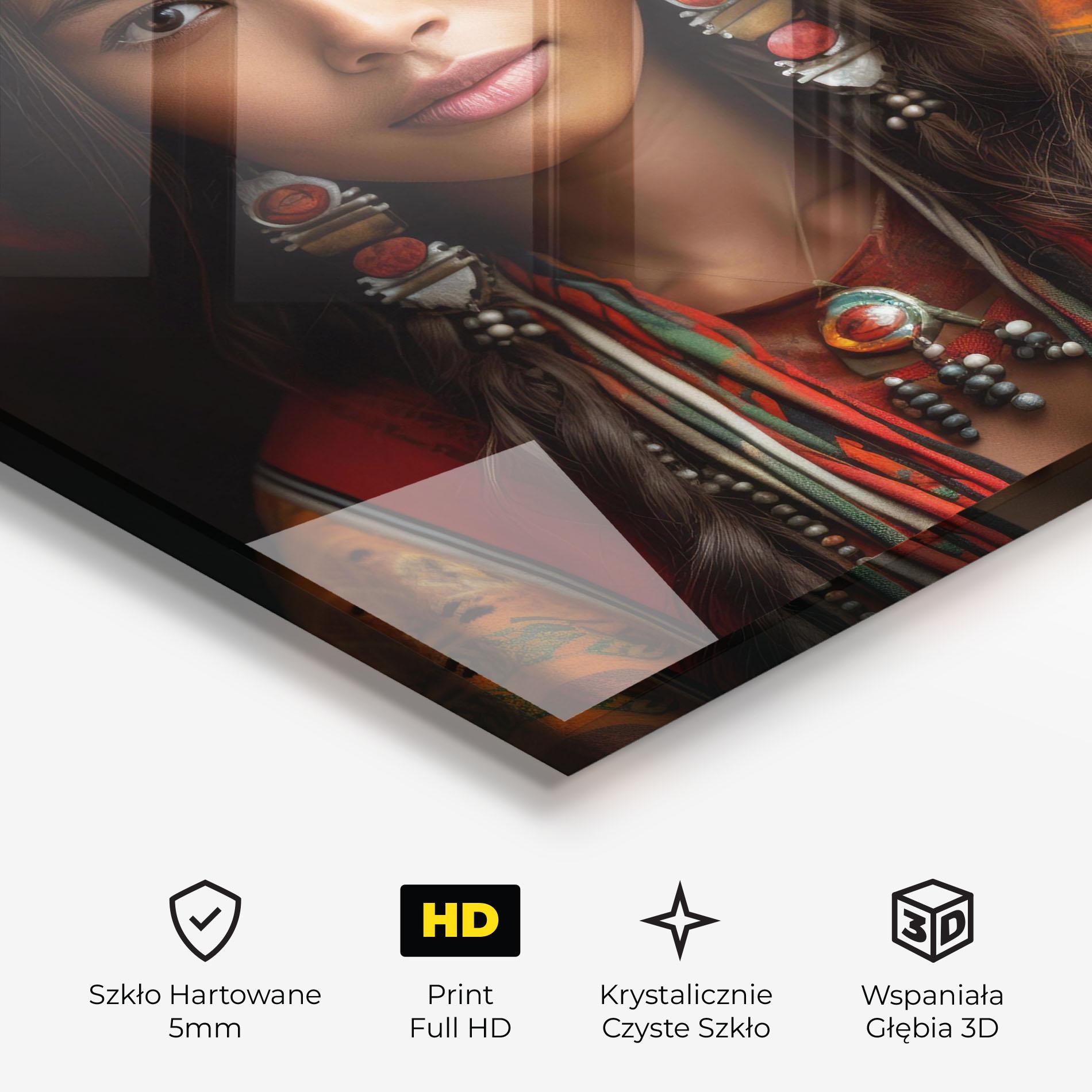 Obraz na Szkle Colorful Hat And Earrings mockup 3