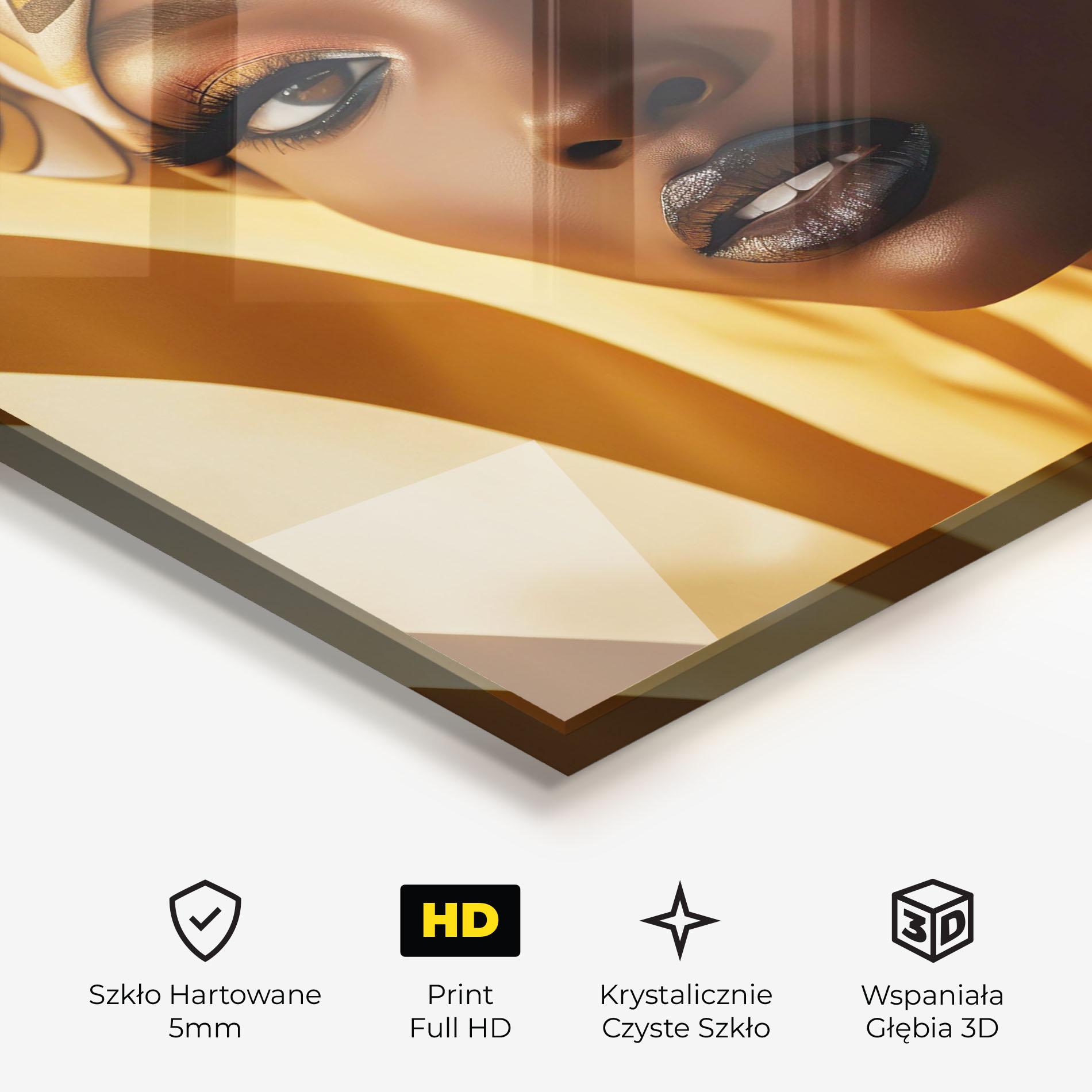 Obraz na Szkle Fashion African Woman mockup 3