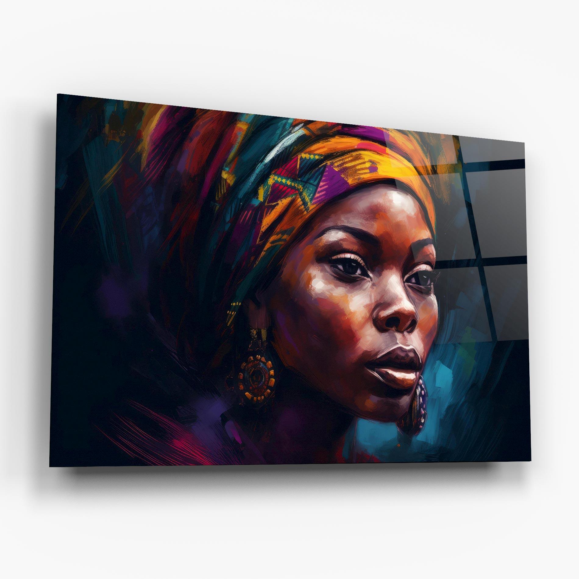 Obraz na Szkle Black Traditional Woman mockup 6