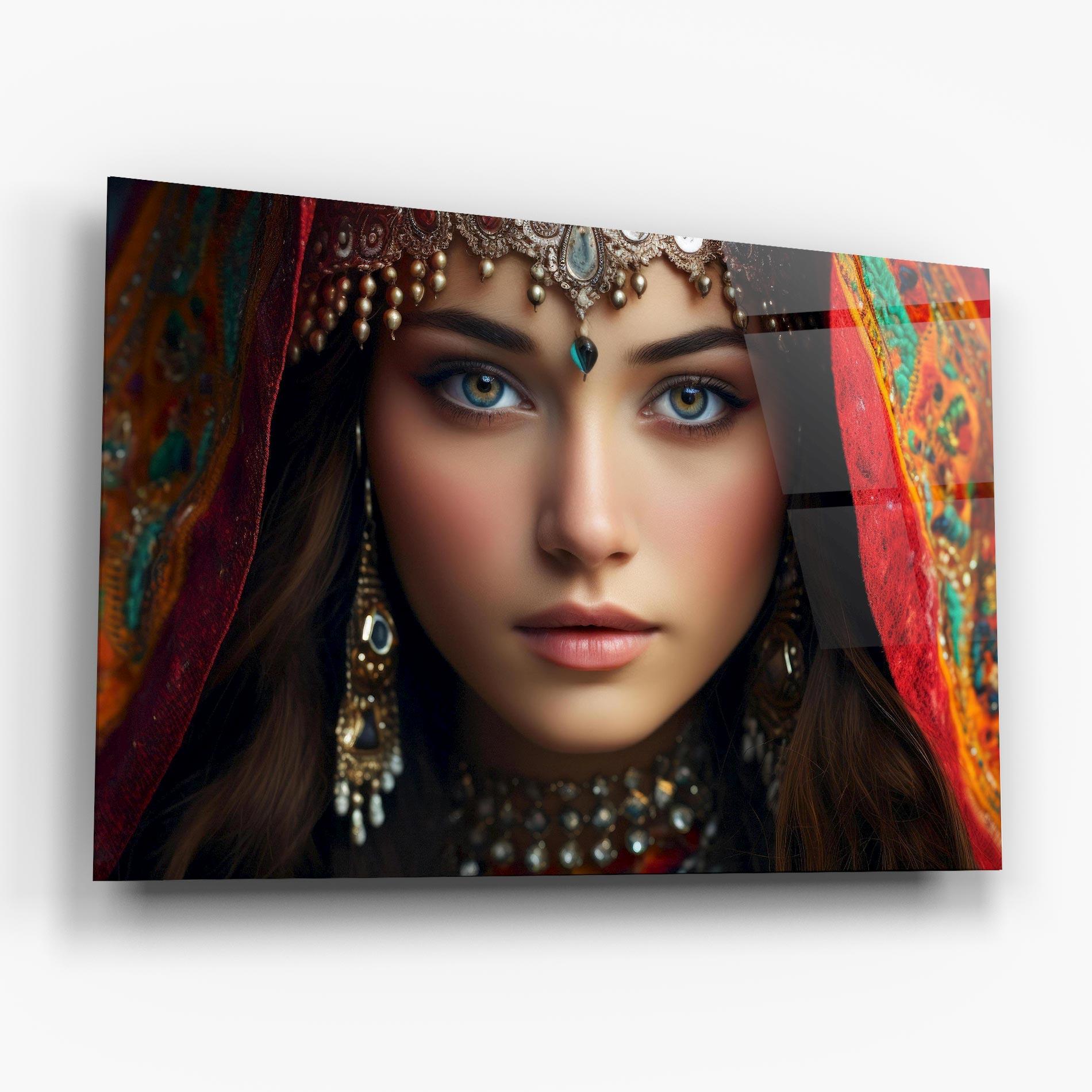 Obraz na Szkle Blue Green Culture Eye mockup 6