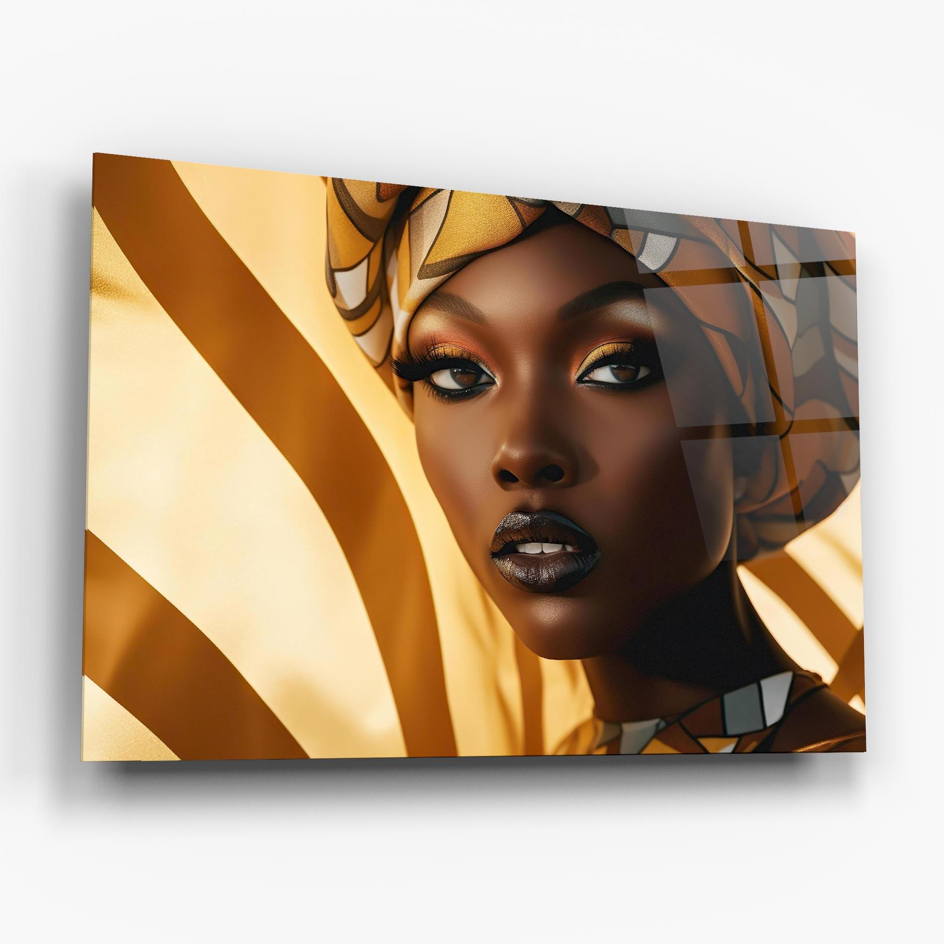 Obraz na Szkle Fashion African Woman mockup 6