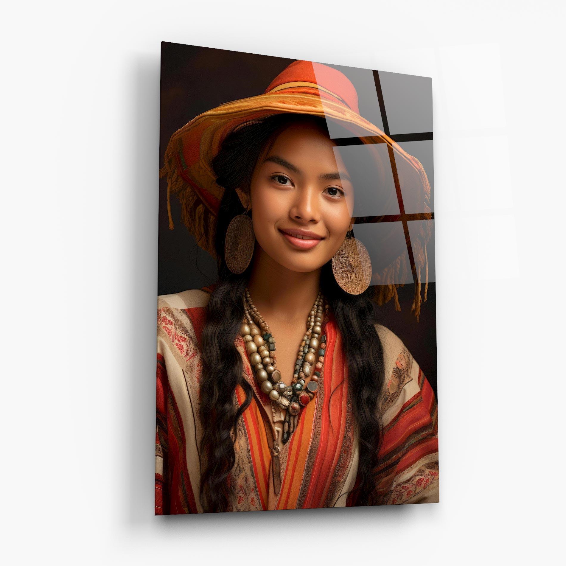 Obraz na Szkle Colorful Earrings And Hat mockup 6