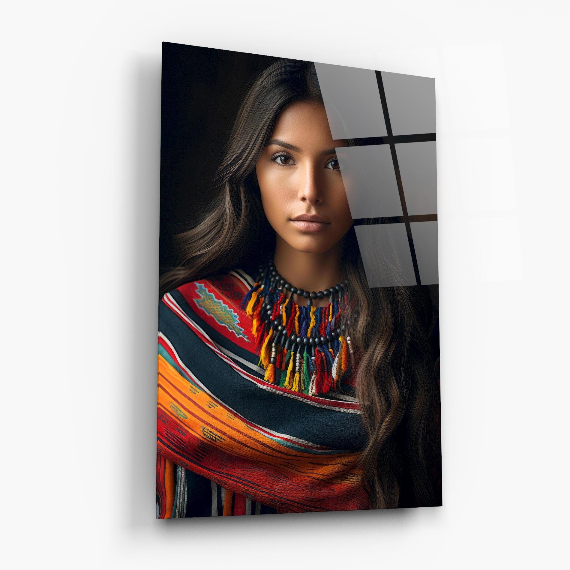 Obraz na Szkle Colorful Scarf mockup 6