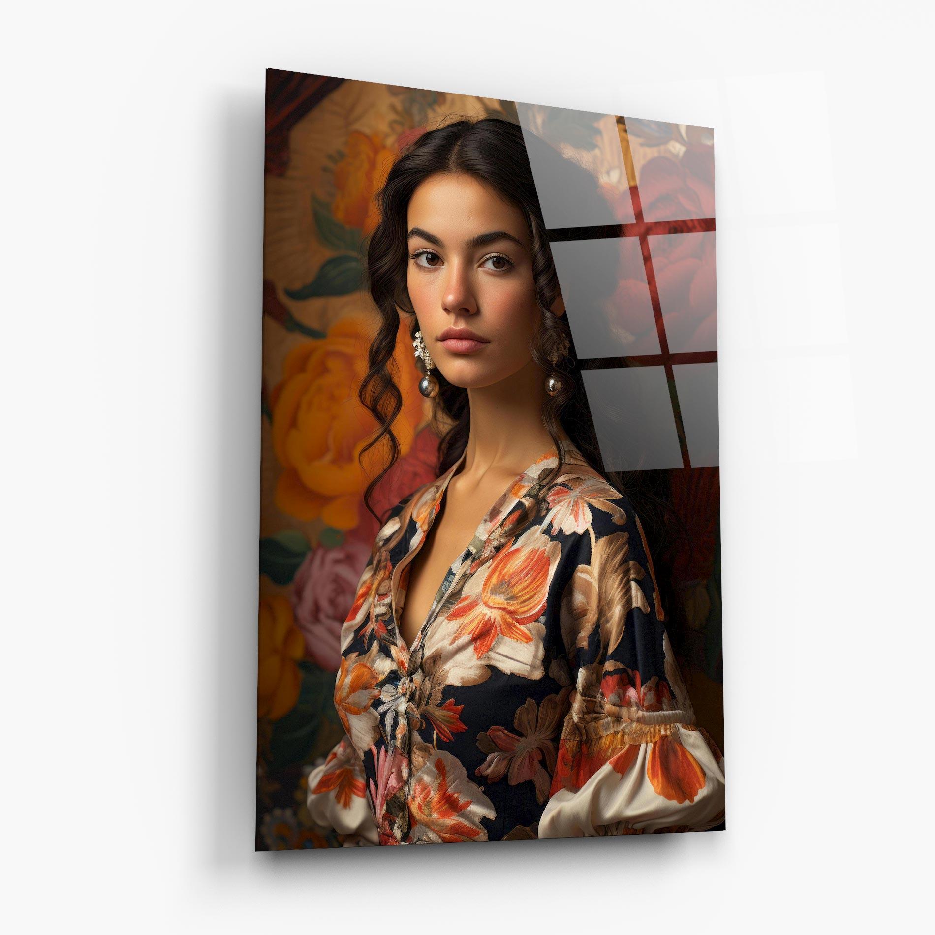 Obraz na Szkle Floral Dress Lady mockup 6