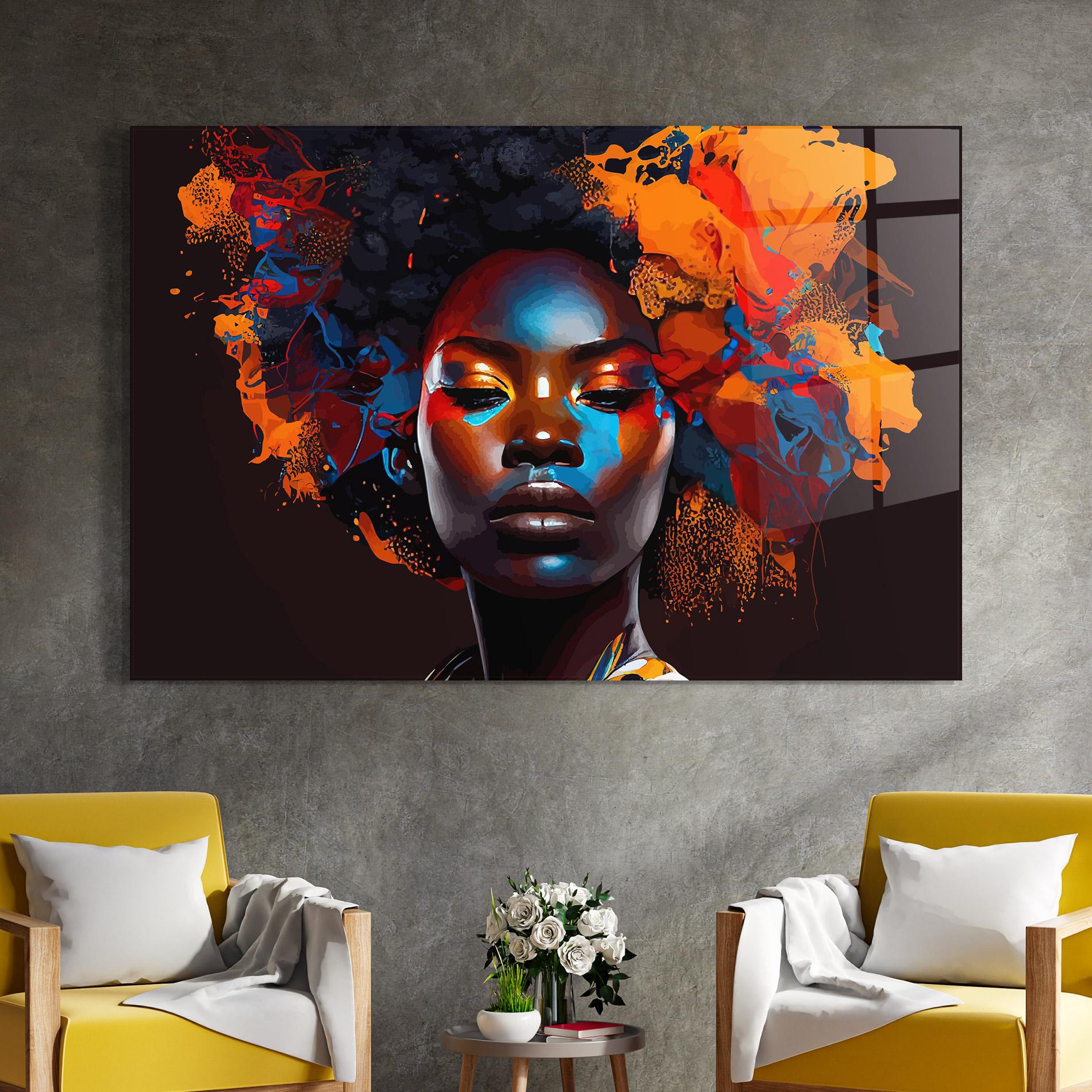 Obraz na Szkle Black Eyeliner Woman mockup 4