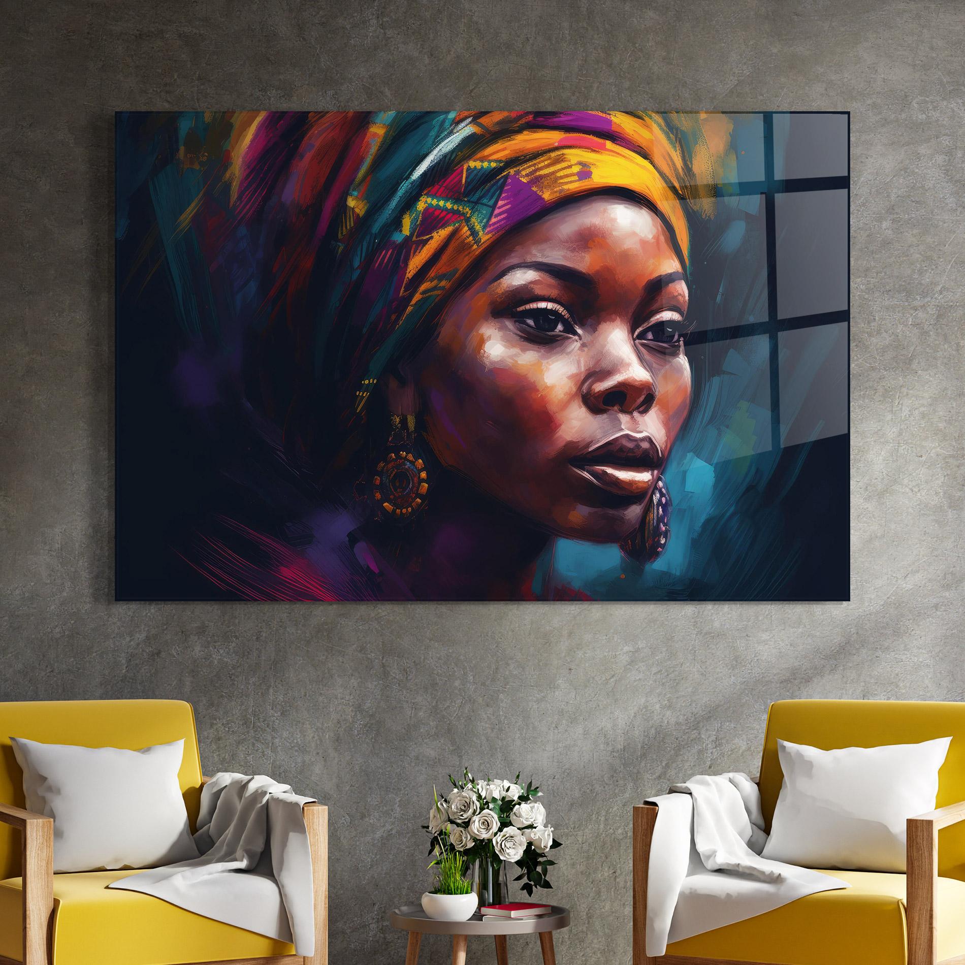 Obraz na Szkle Black Traditional Woman mockup 4
