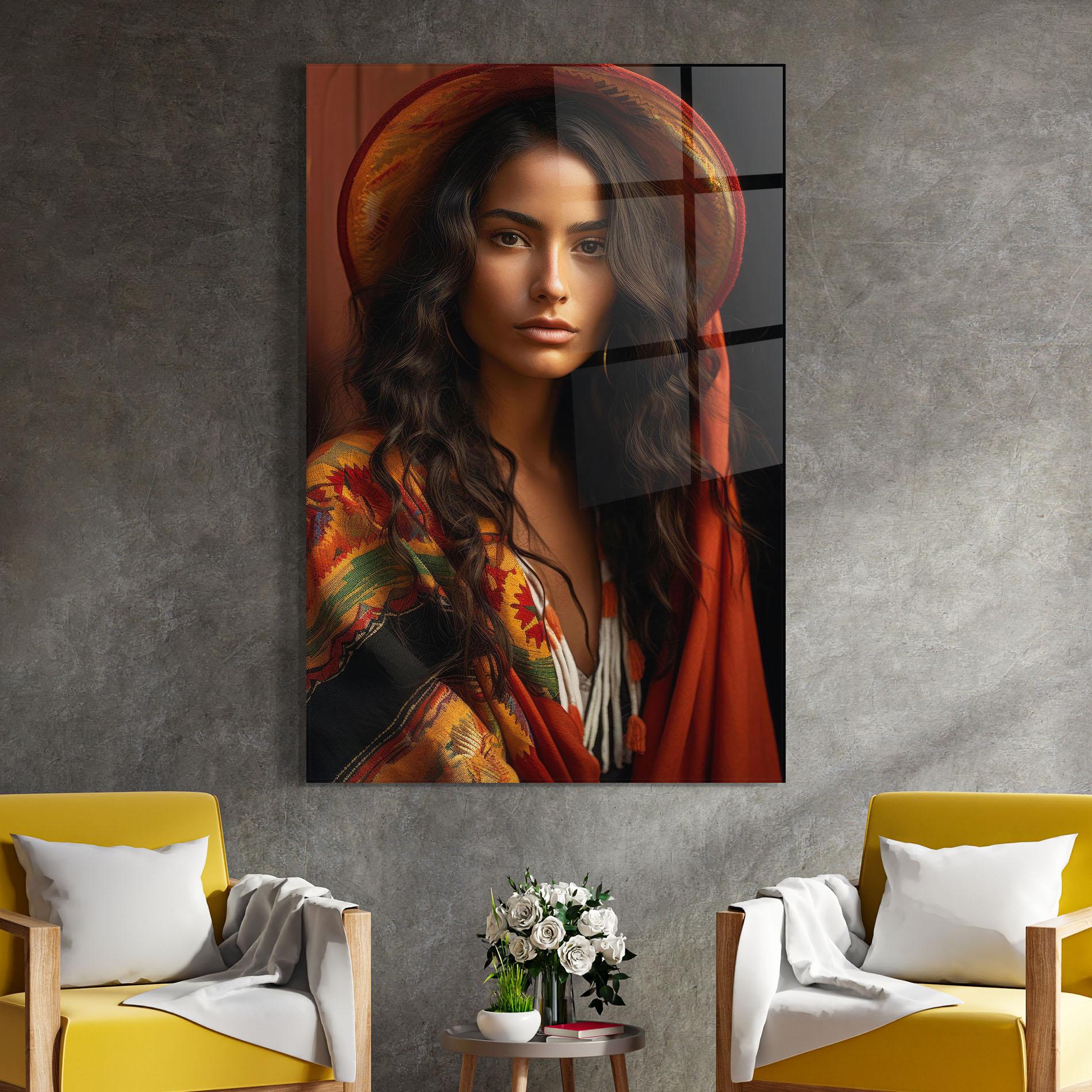 Obraz na Szkle Colorful Hat And Scarf mockup 4