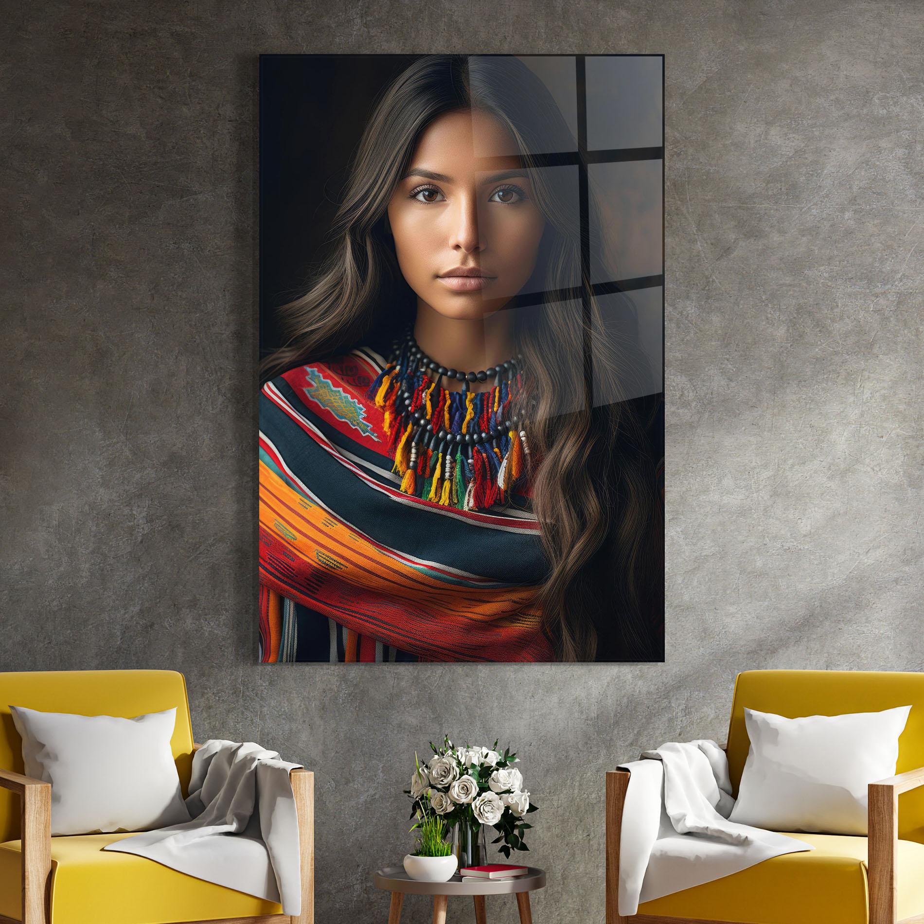 Obraz na Szkle Colorful Scarf mockup 4