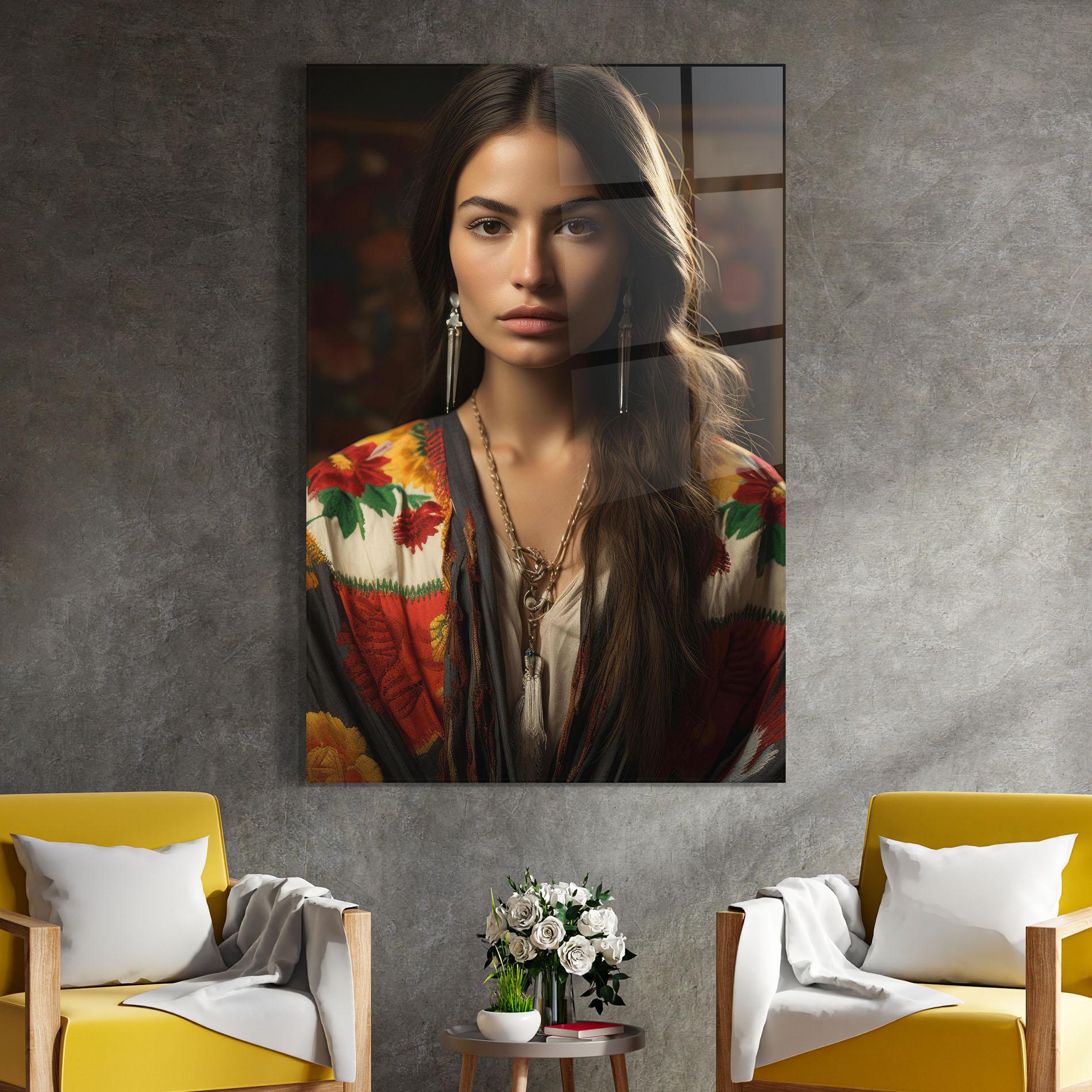 Obraz na Szkle Colorful Shawl mockup 4