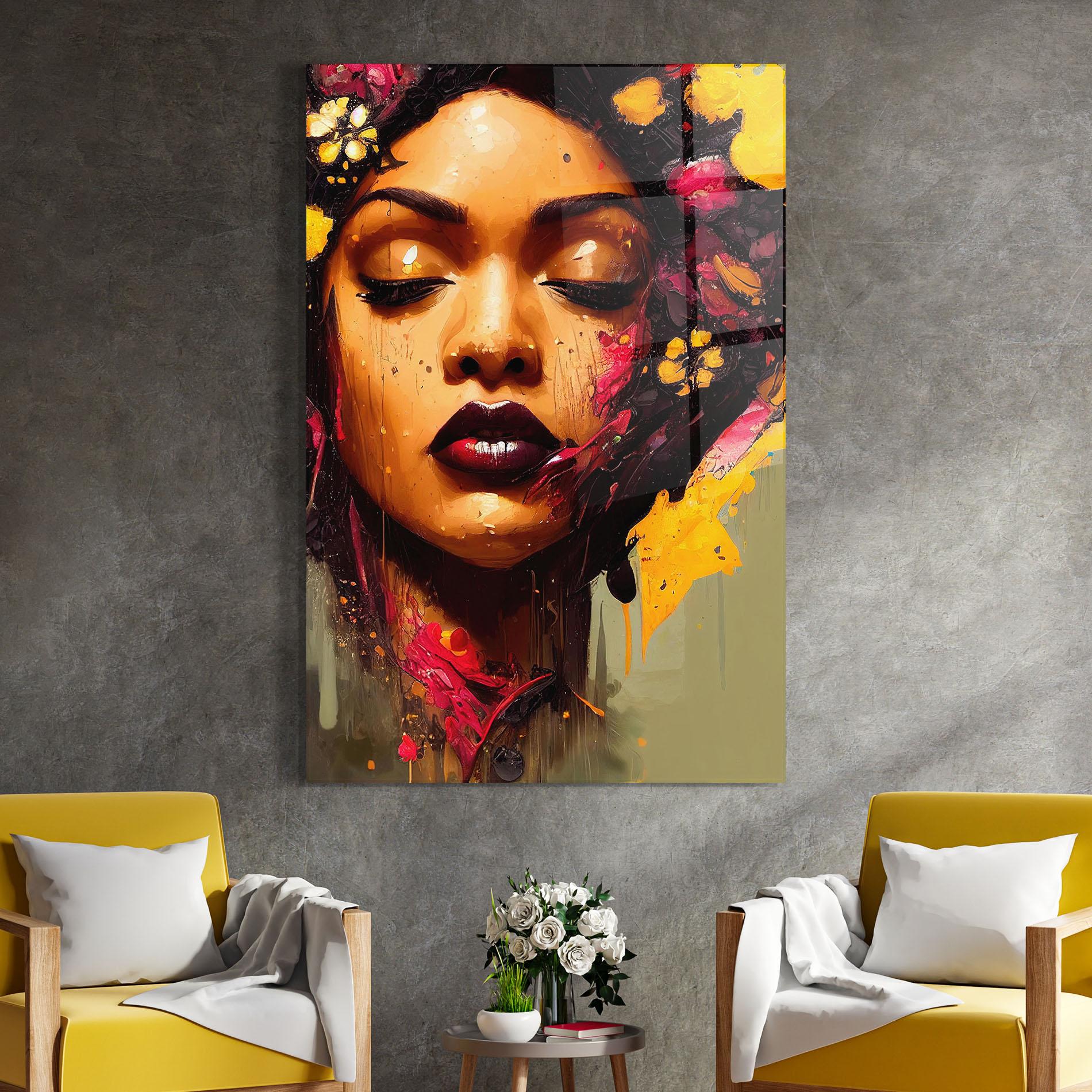 Obraz na Szkle Ebony Woman mockup 4