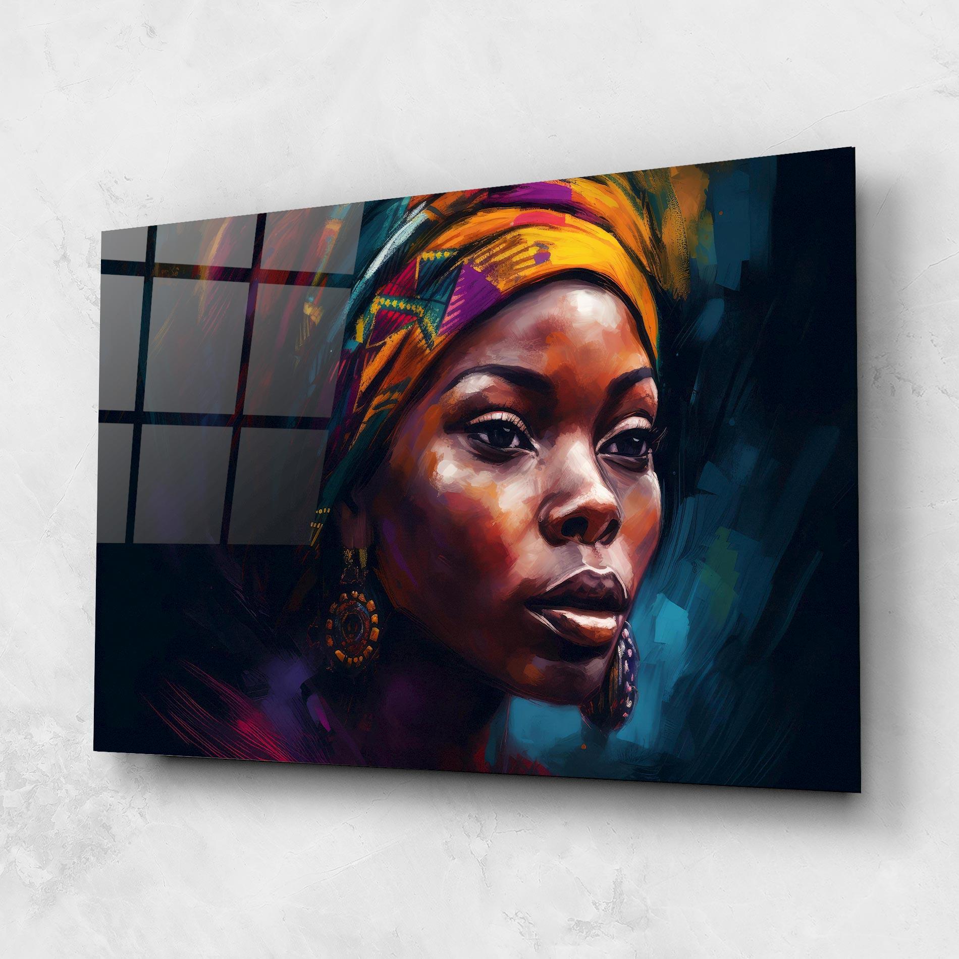 Obraz na Szkle Black Traditional Woman mockup 1
