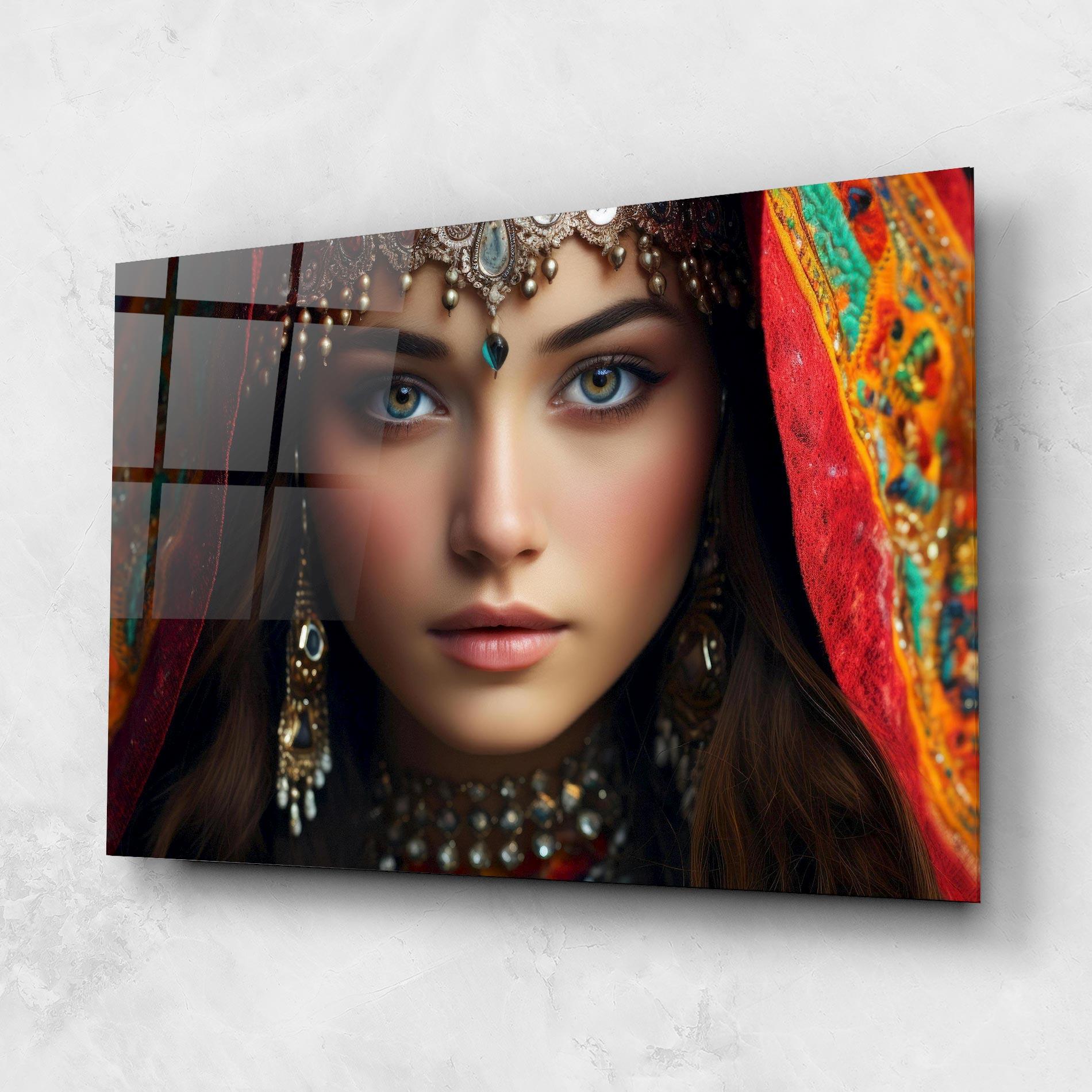 Obraz na Szkle Blue Green Culture Eye mockup 1