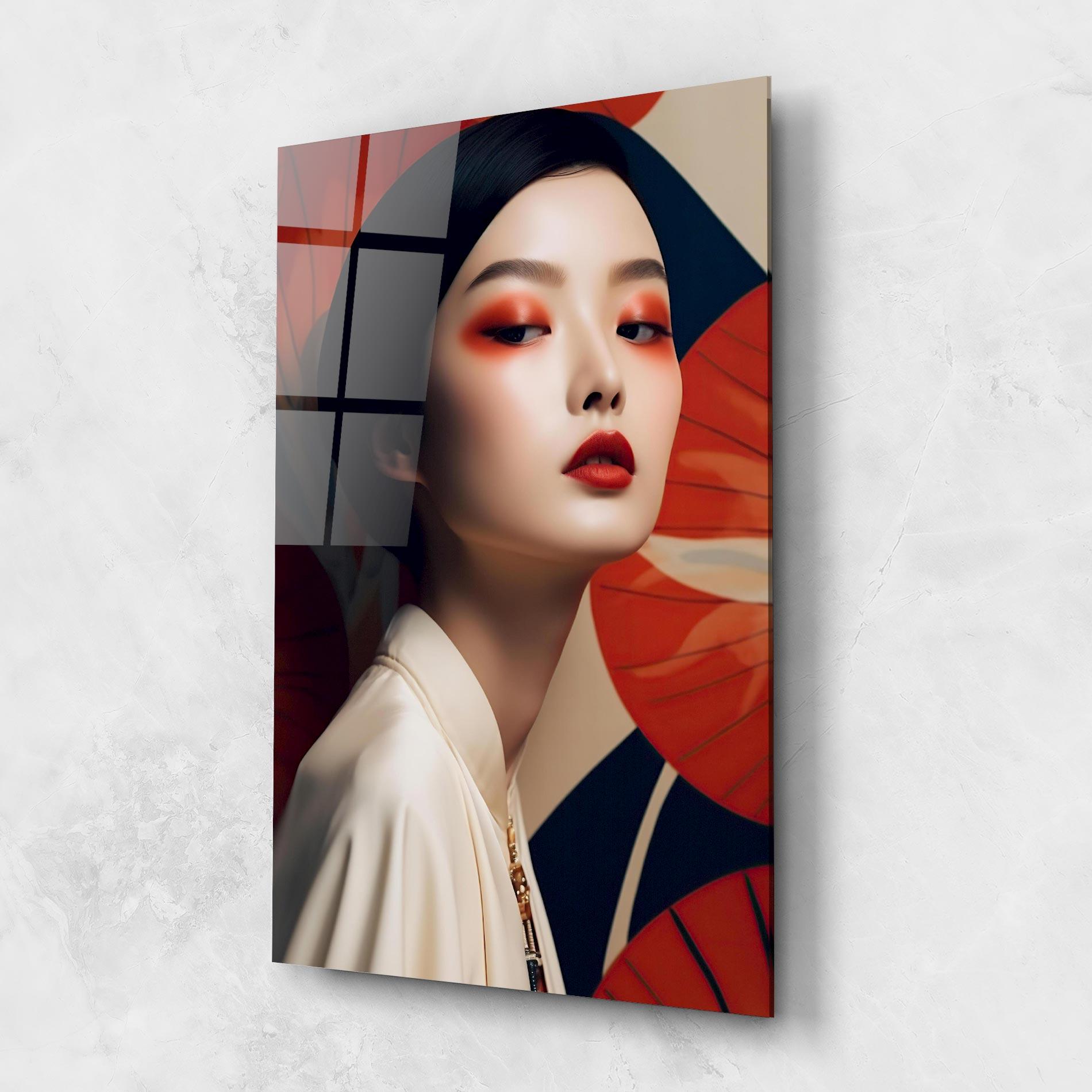 Obraz na Szkle Asiatic Red Lips mockup 1