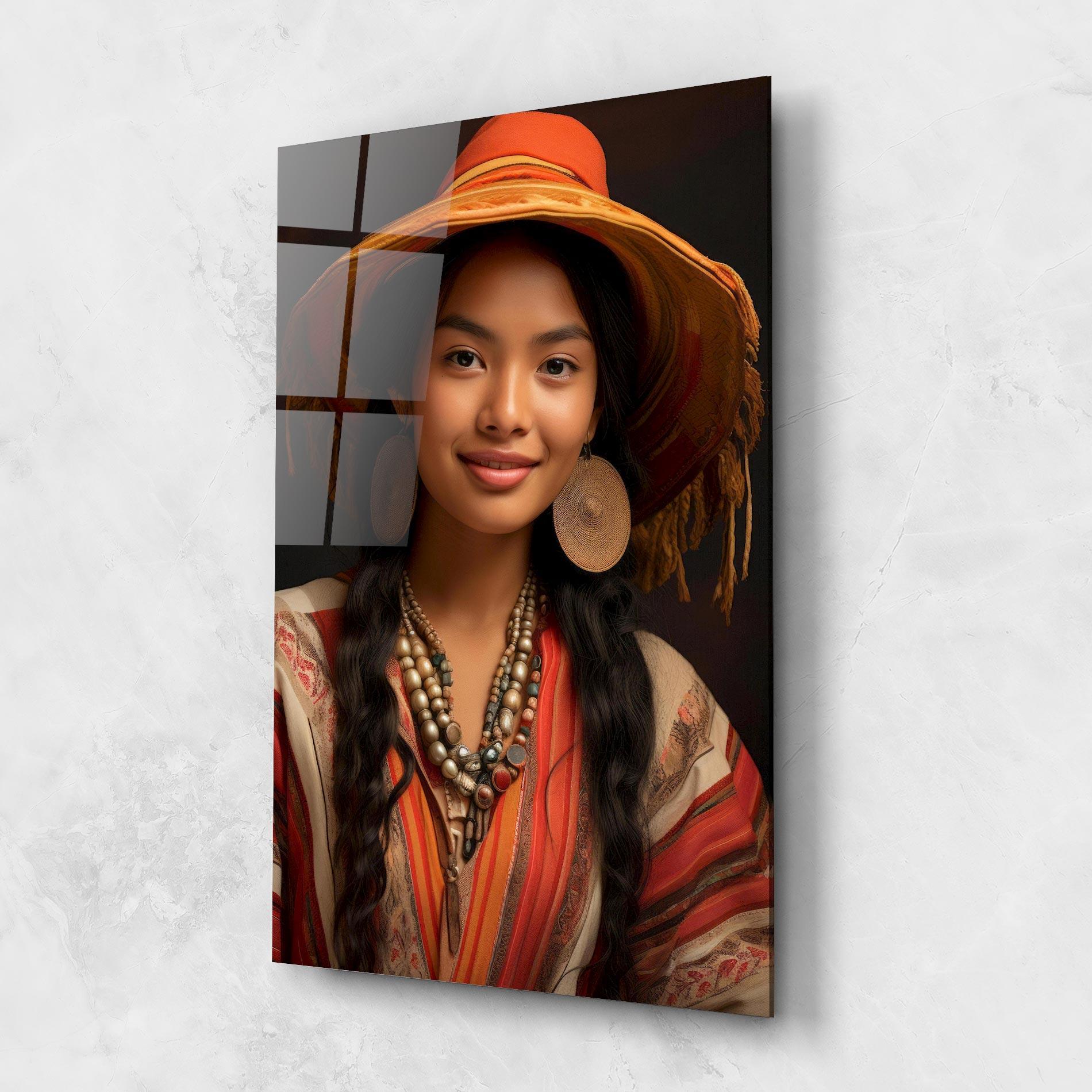 Obraz na Szkle Colorful Earrings And Hat mockup 1