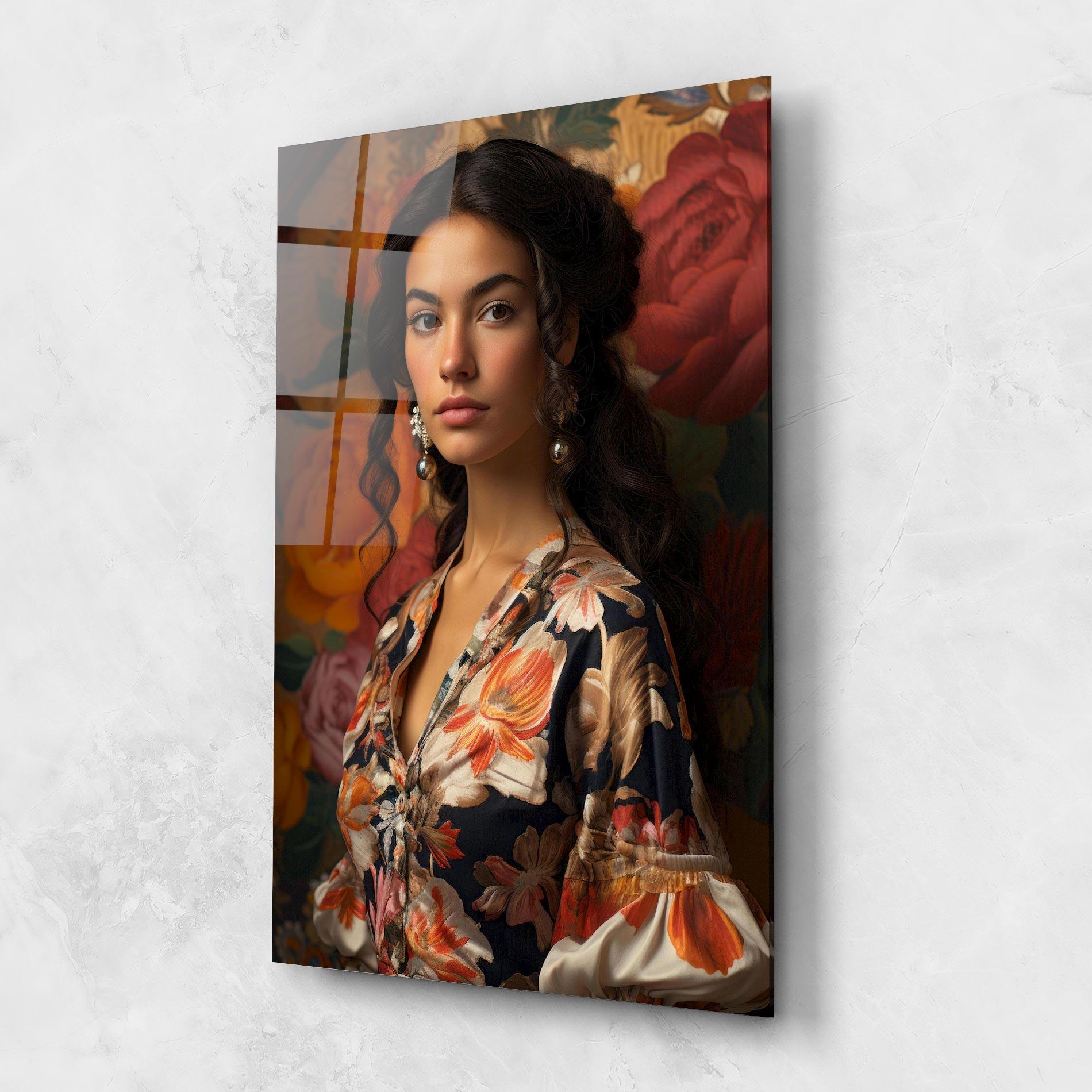 Obraz na Szkle Floral Dress Lady mockup 1