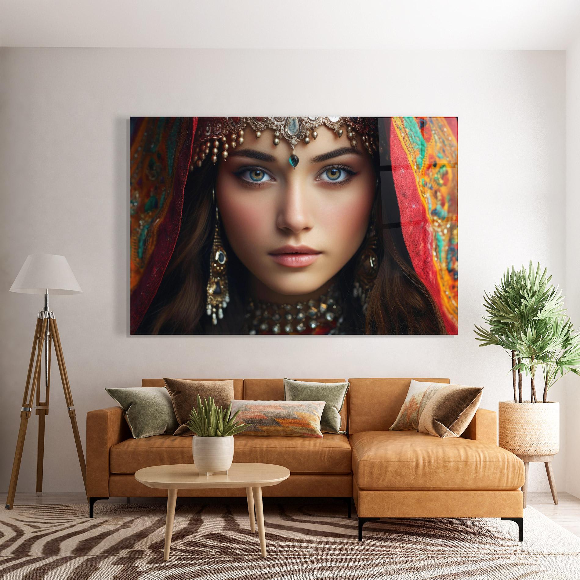 Obraz na Szkle Blue Green Culture Eye mockup 7