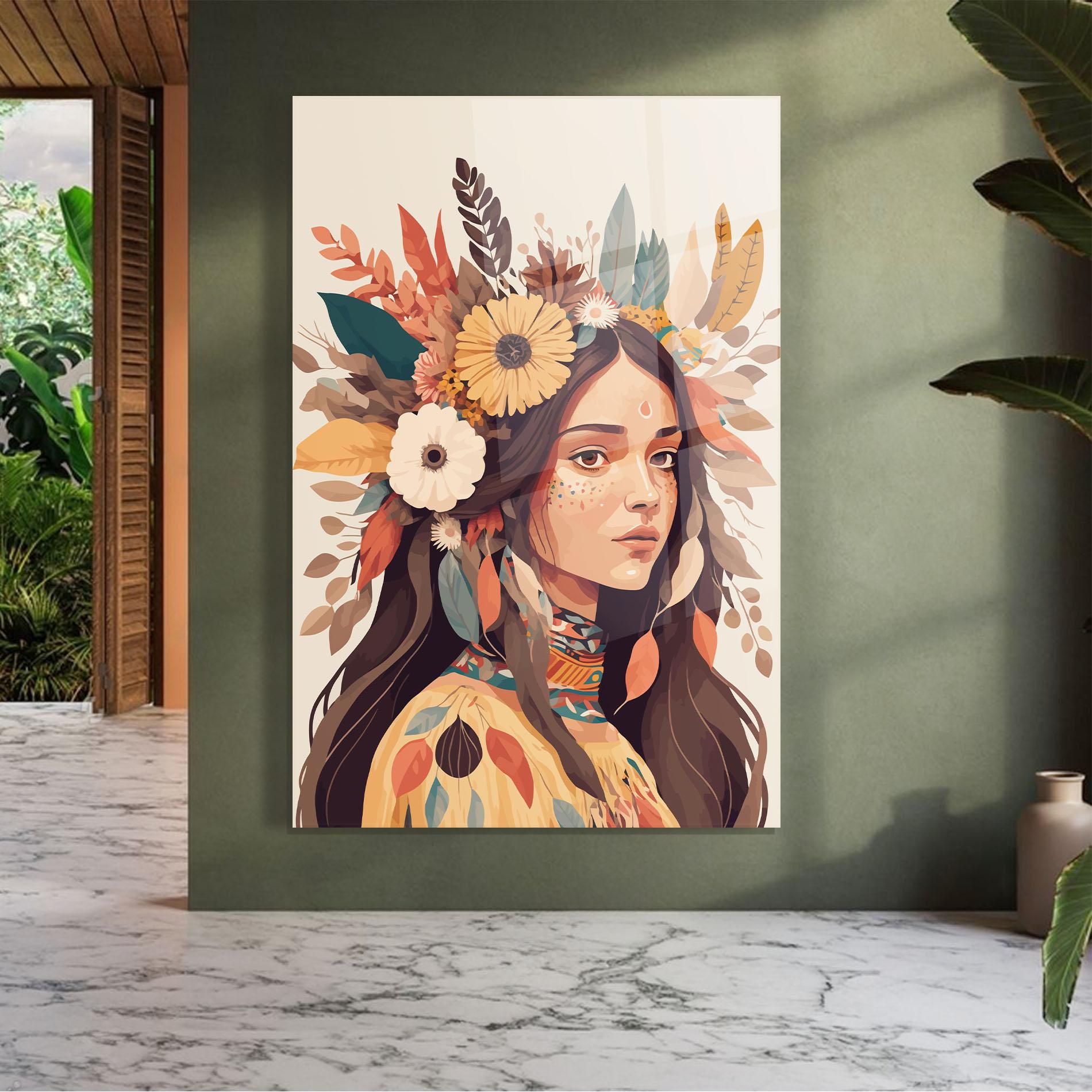 Obraz na Szkle Boho Girl mockup 7