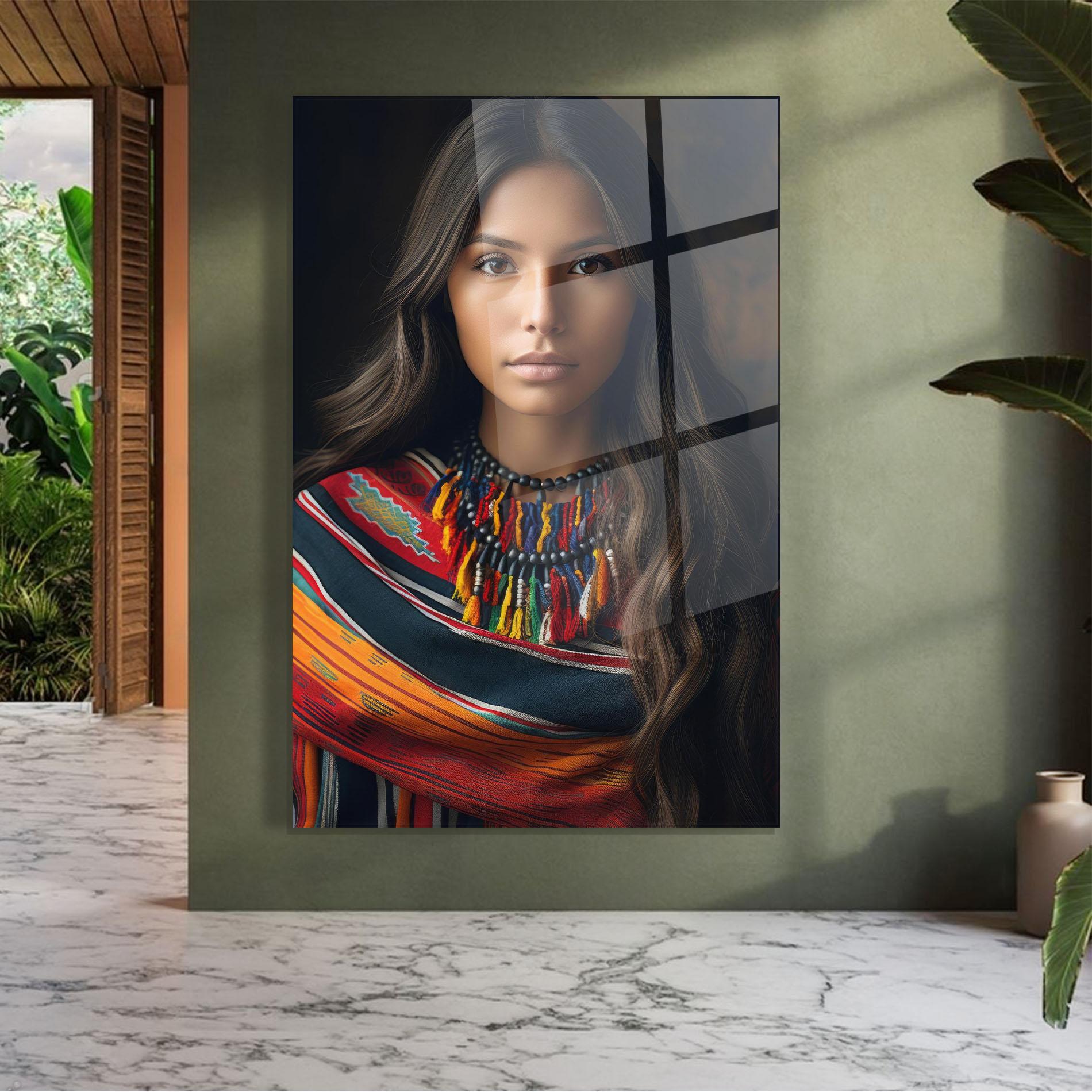 Obraz na Szkle Colorful Scarf mockup 7