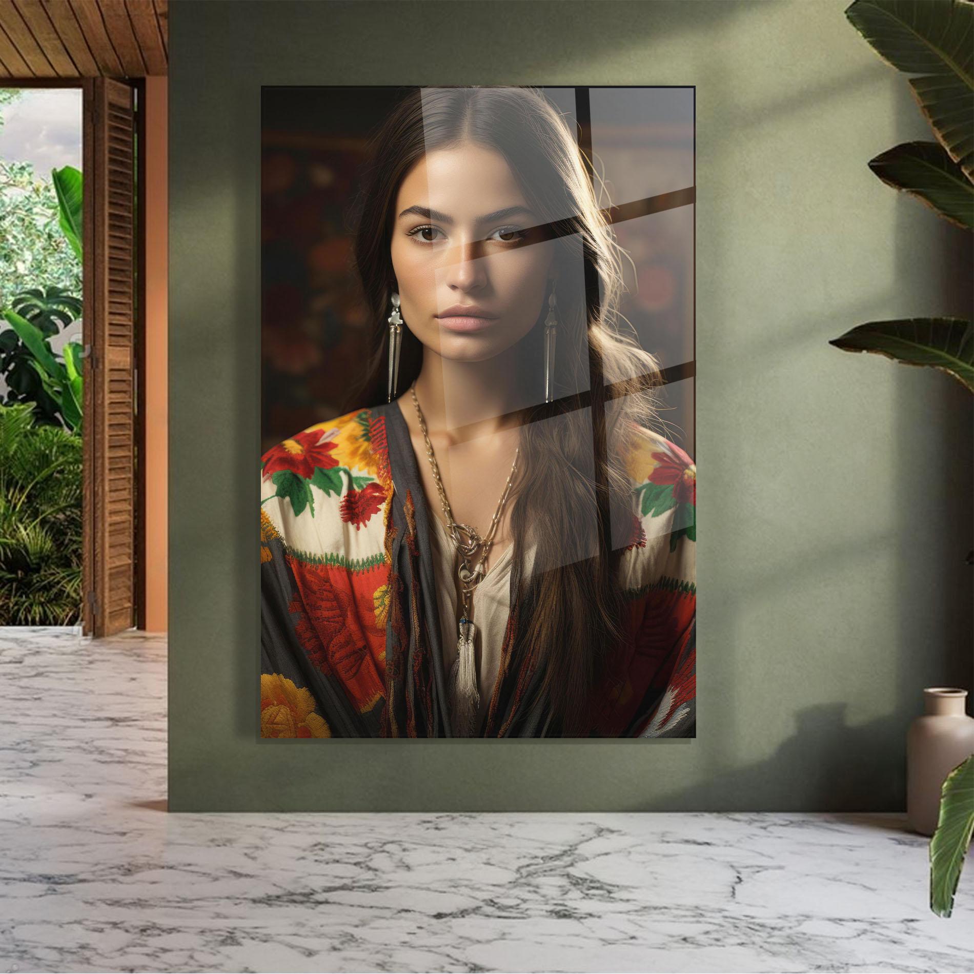 Obraz na Szkle Colorful Shawl mockup 7