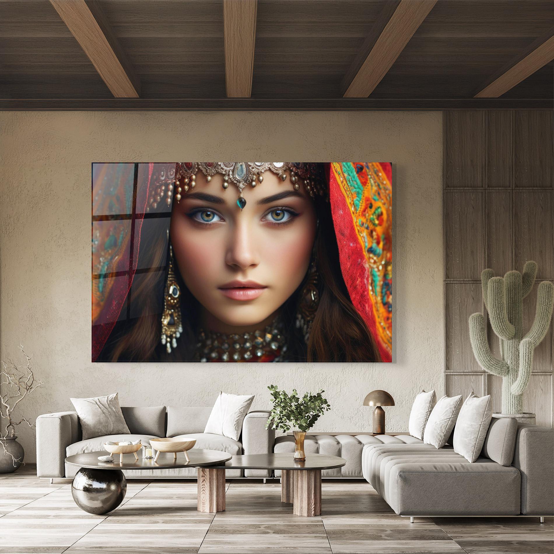 Obraz na Szkle Blue Green Culture Eye mockup 8