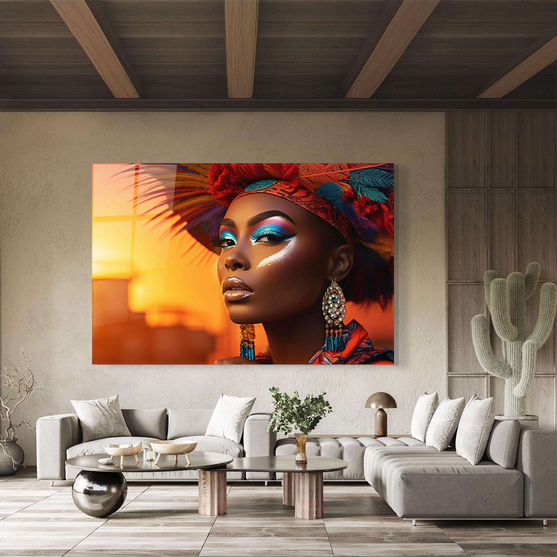 Obraz na Szkle Elaborate Makeup Woman mockup 8