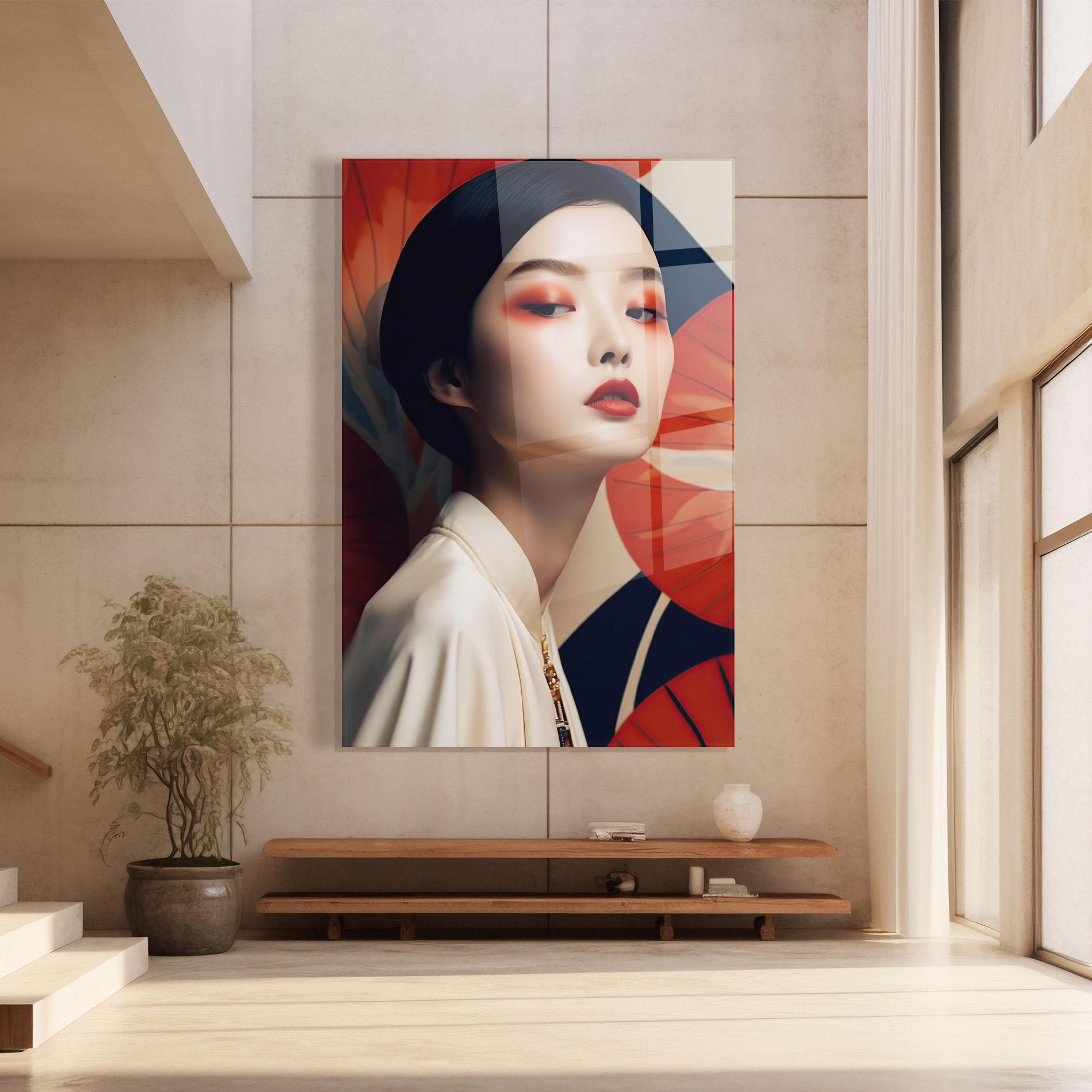 Obraz na Szkle Asiatic Red Lips mockup 8