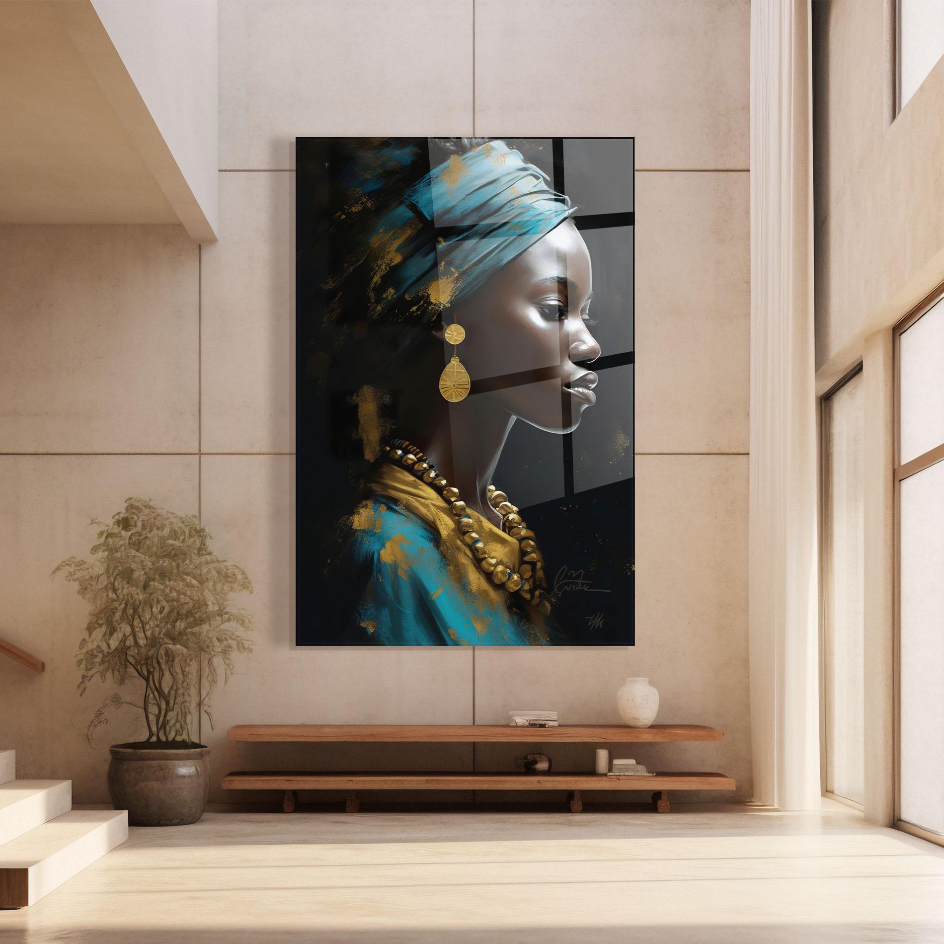 Obraz na Szkle Blue Turban mockup 8