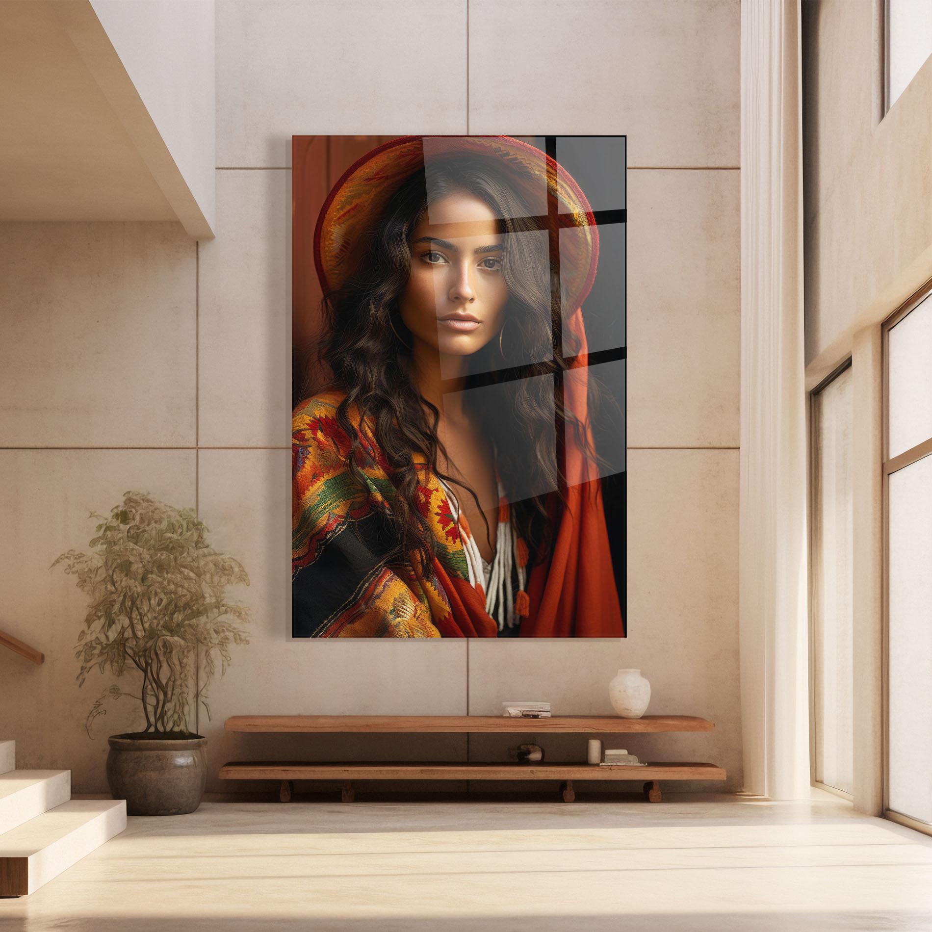 Obraz na Szkle Colorful Hat And Scarf mockup 8