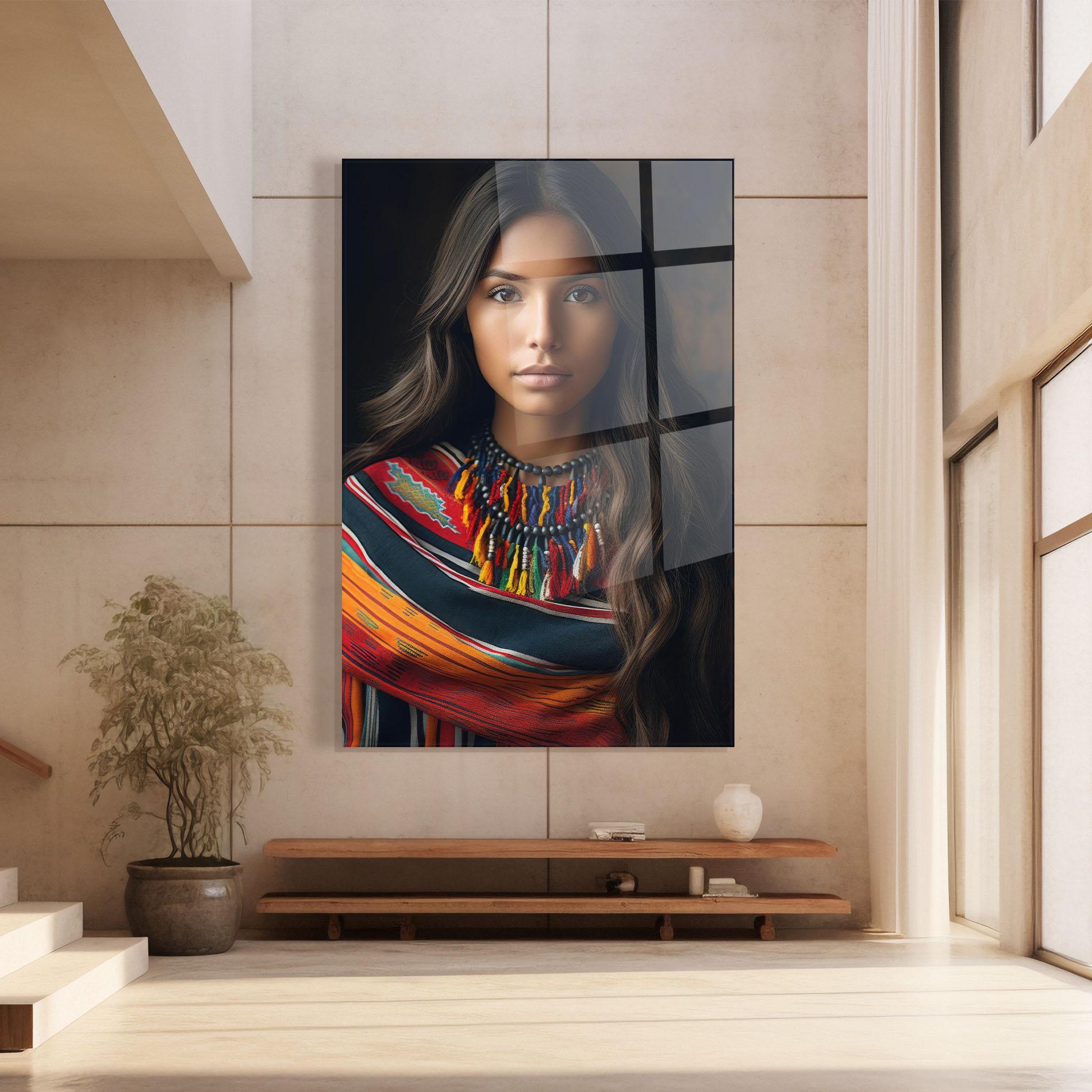 Obraz na Szkle Colorful Scarf mockup 8
