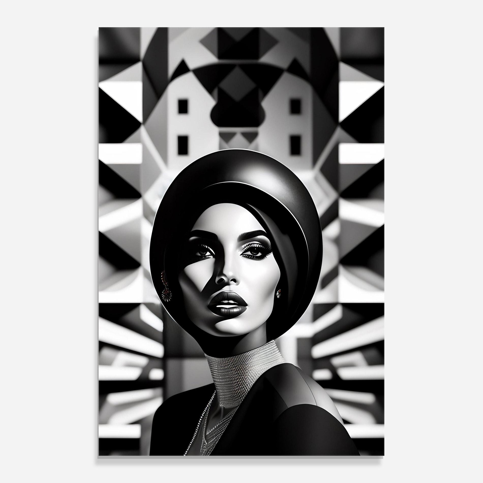 Obraz na Szkle Big Black Hat mockup 0