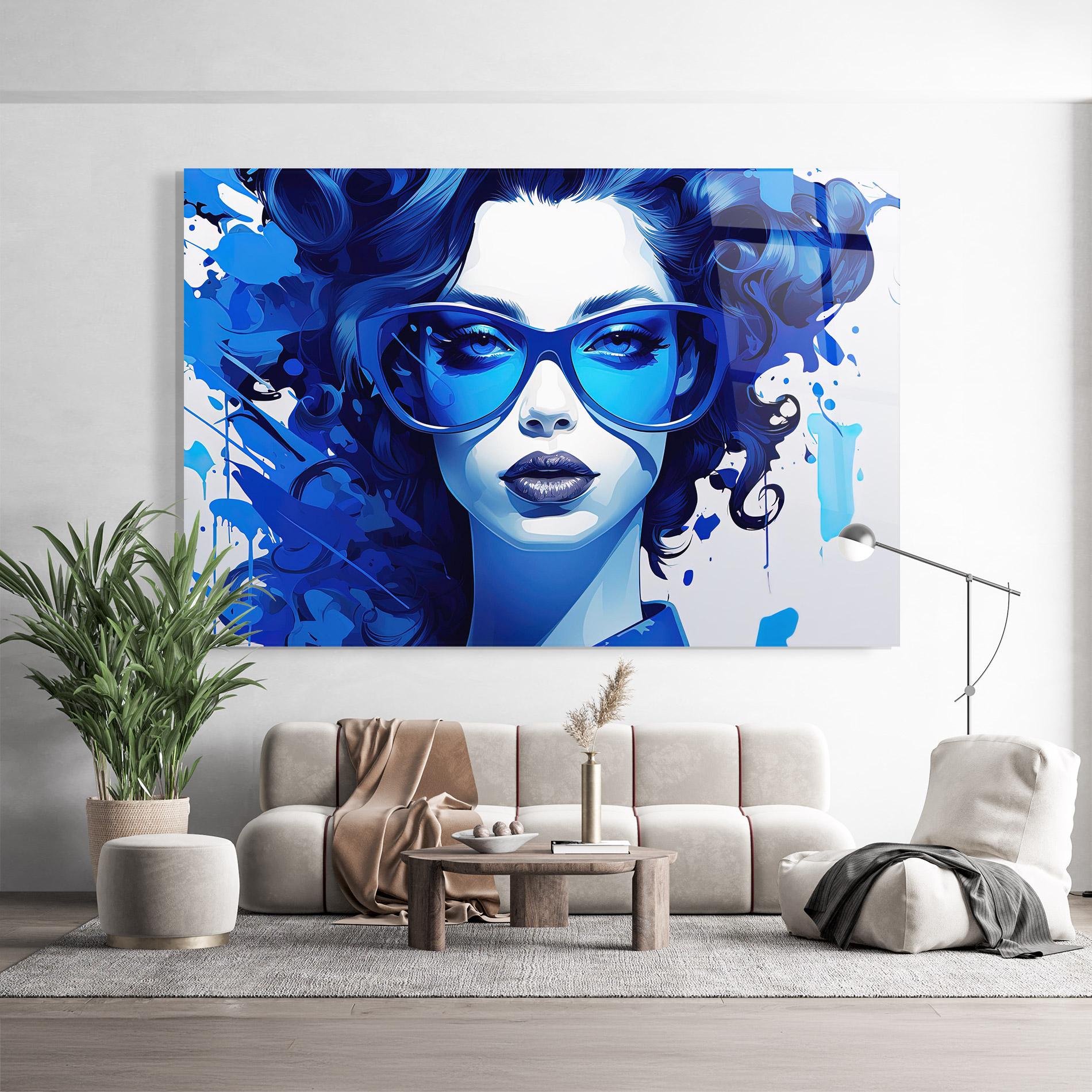 Obraz na Szkle Big Blue Glasses mockup 9