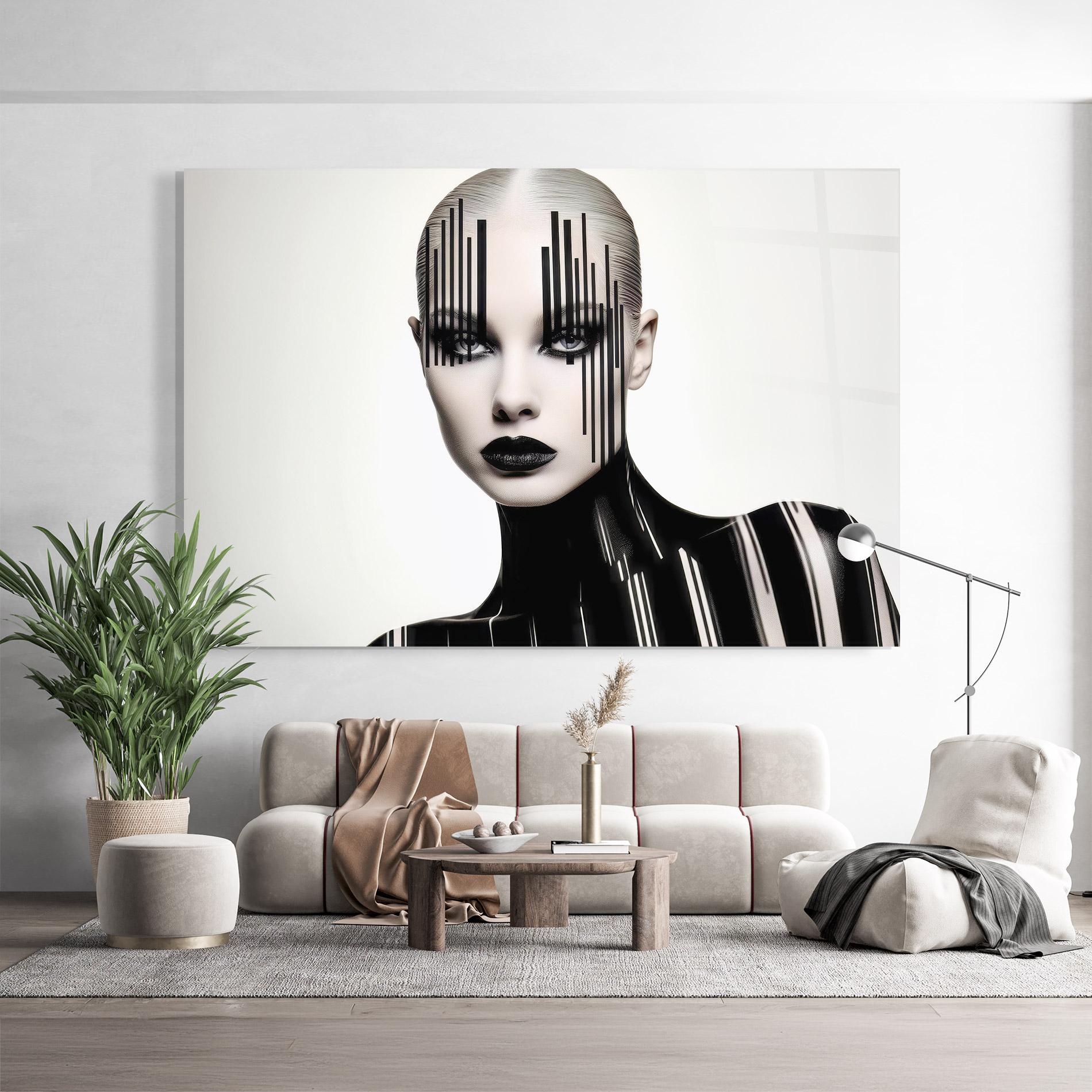 Obraz na Szkle Black Lips And Outfit mockup 9