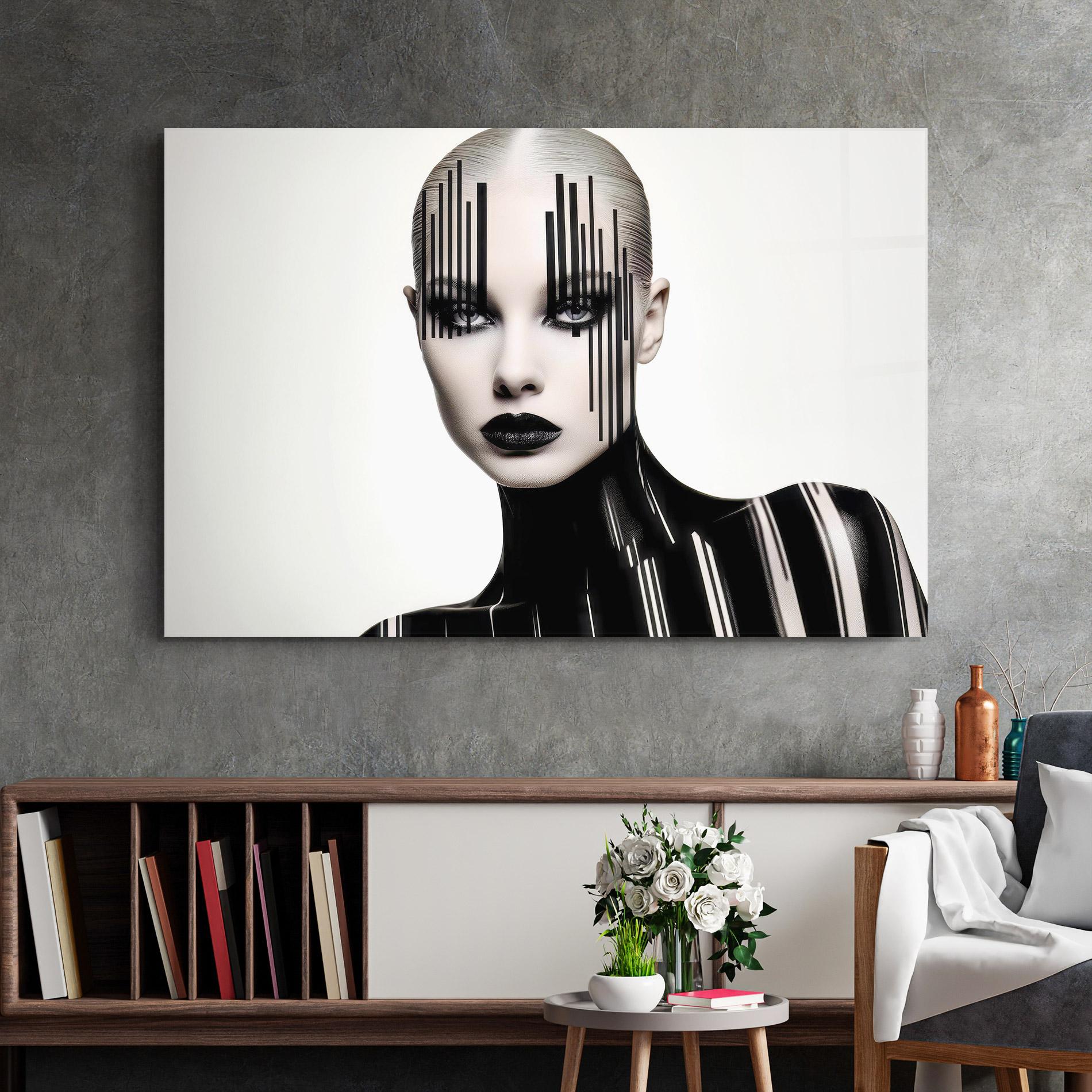 Obraz na Szkle Black Lips And Outfit mockup 2