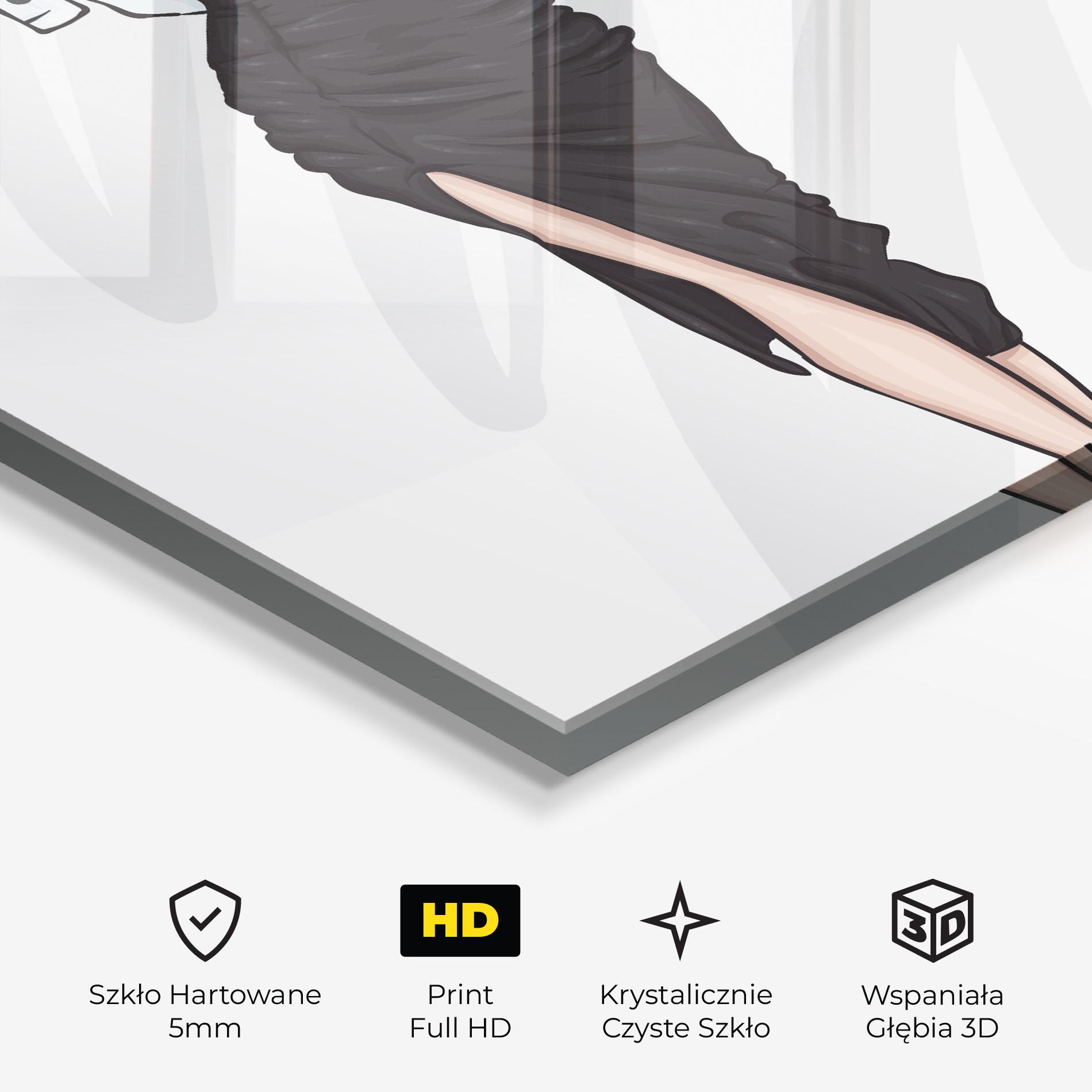 Obraz na Szkle Black Skirt Diva mockup 3